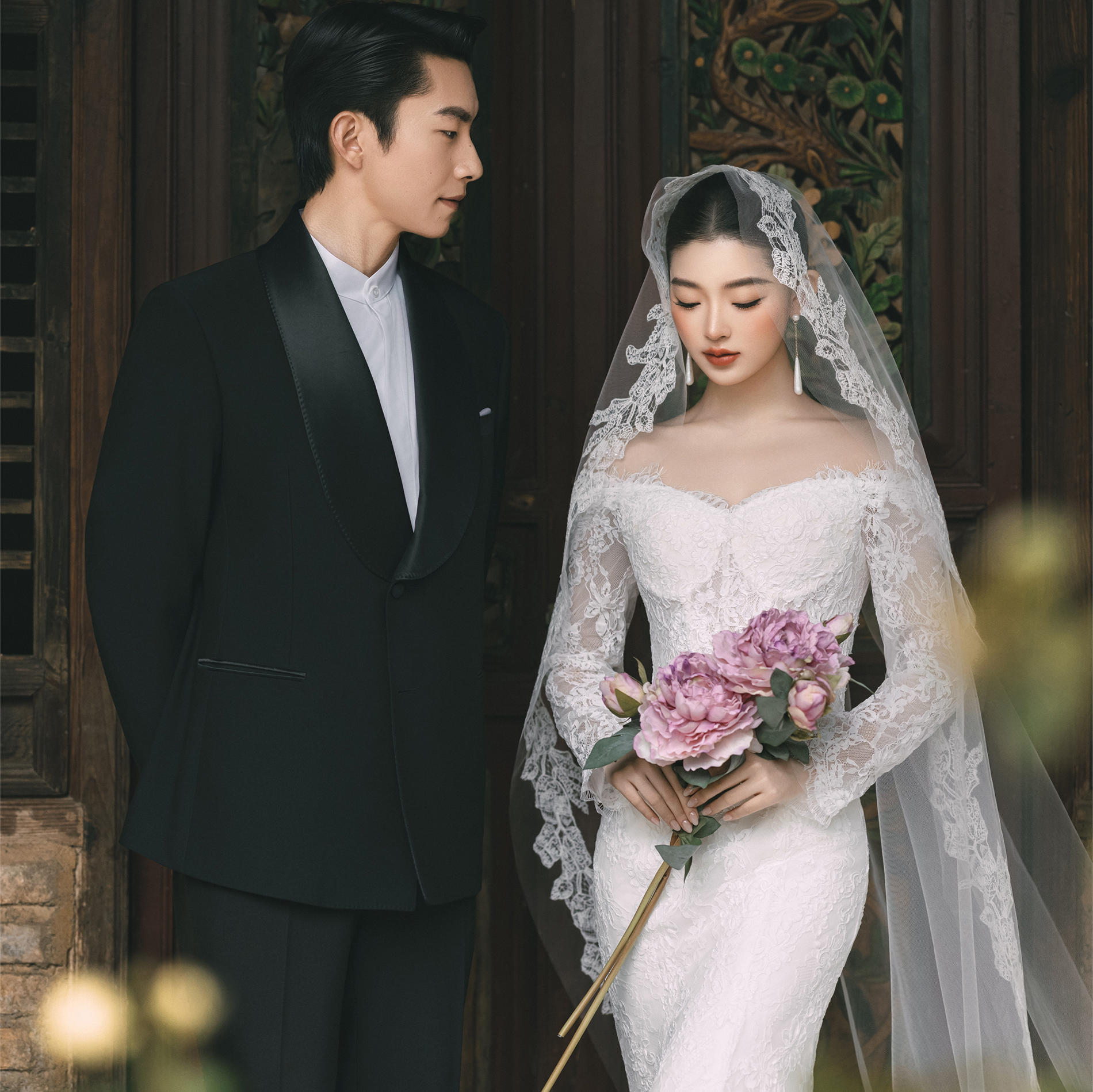 浪漫的新中式婚纱照/园林婚纱照