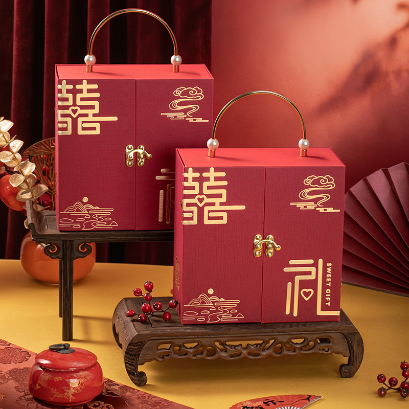 珠玉滿堂圓環(huán)禮盒 結(jié)婚婚禮賓客回禮實用手提禮盒