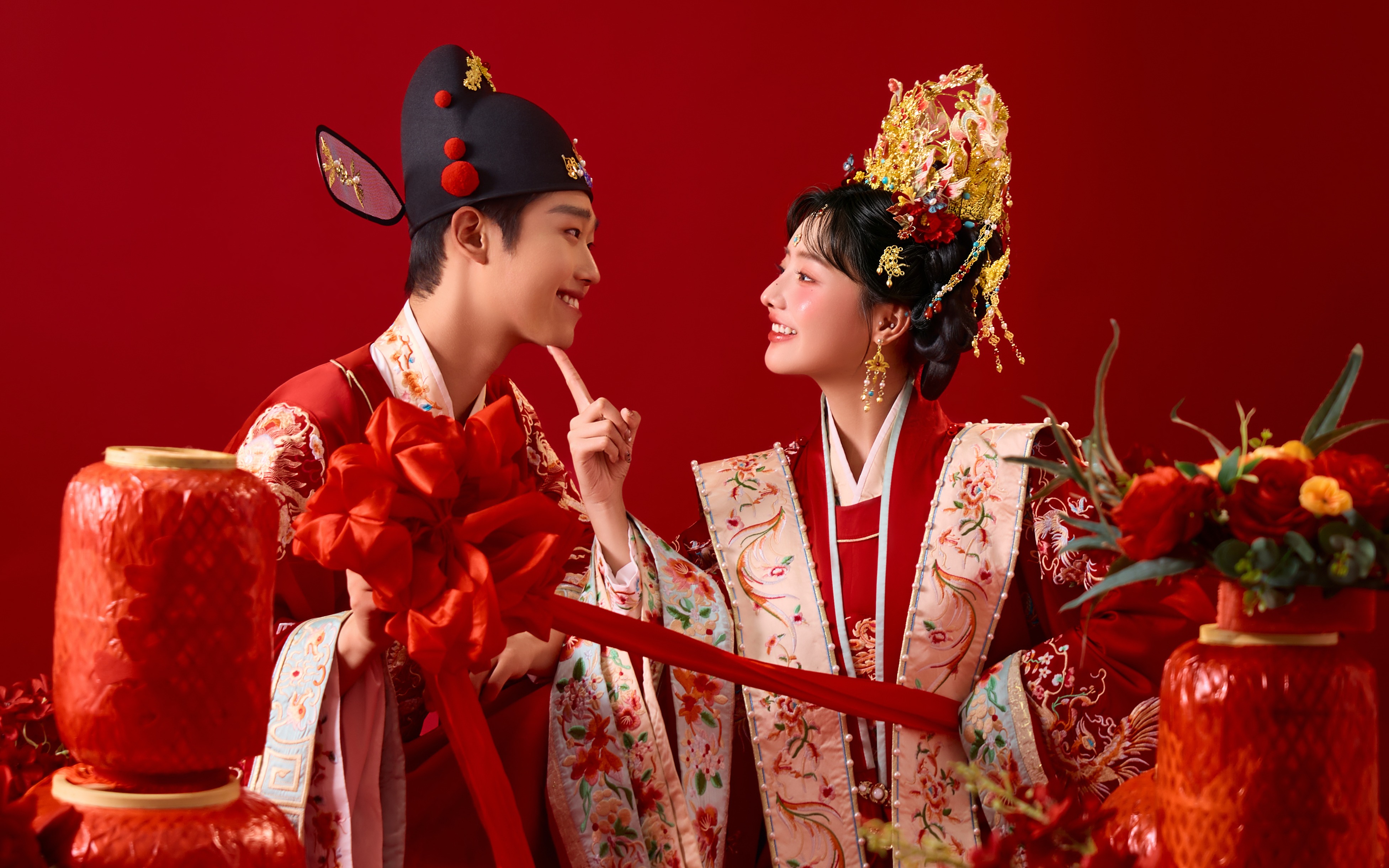 中国新娘甄选的囍嫁婚纱照，也太甜太喜庆啦