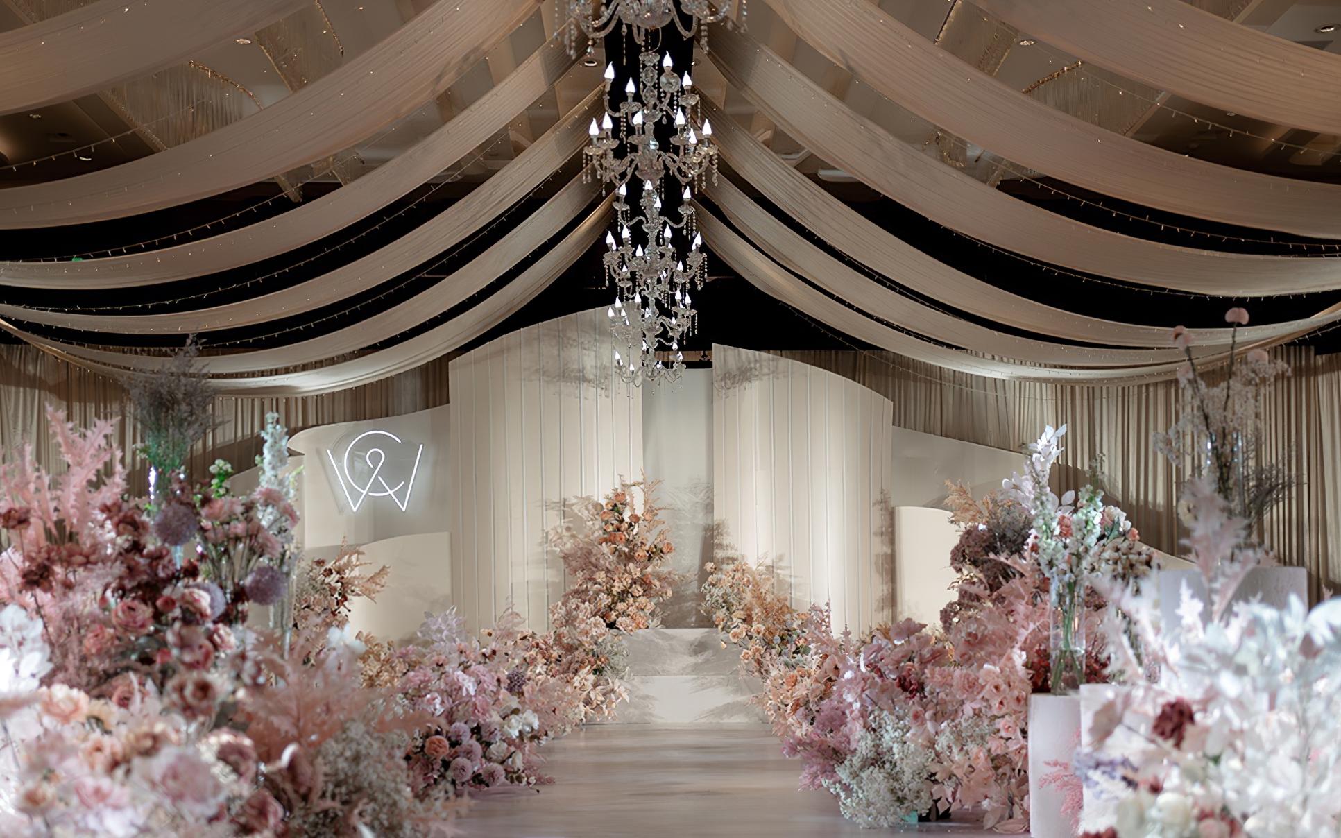 【极光】纯净 | 浅香槟室内韩式婚礼