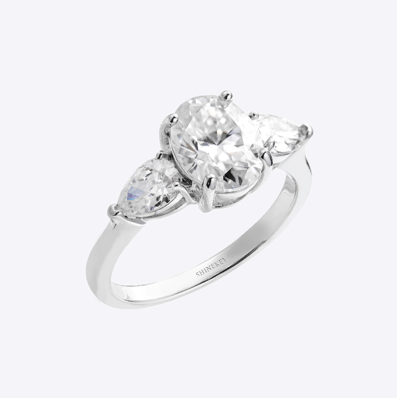 SHINEKEY 光钥 Trinity叁生IV PT950钻戒 精选D色克拉钻