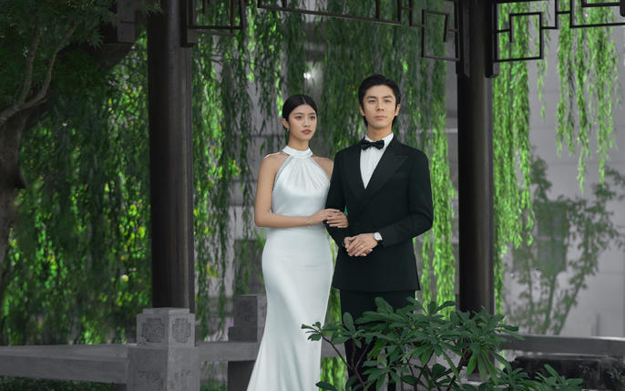 中式园林婚纱照，高级氛围感美爆了！