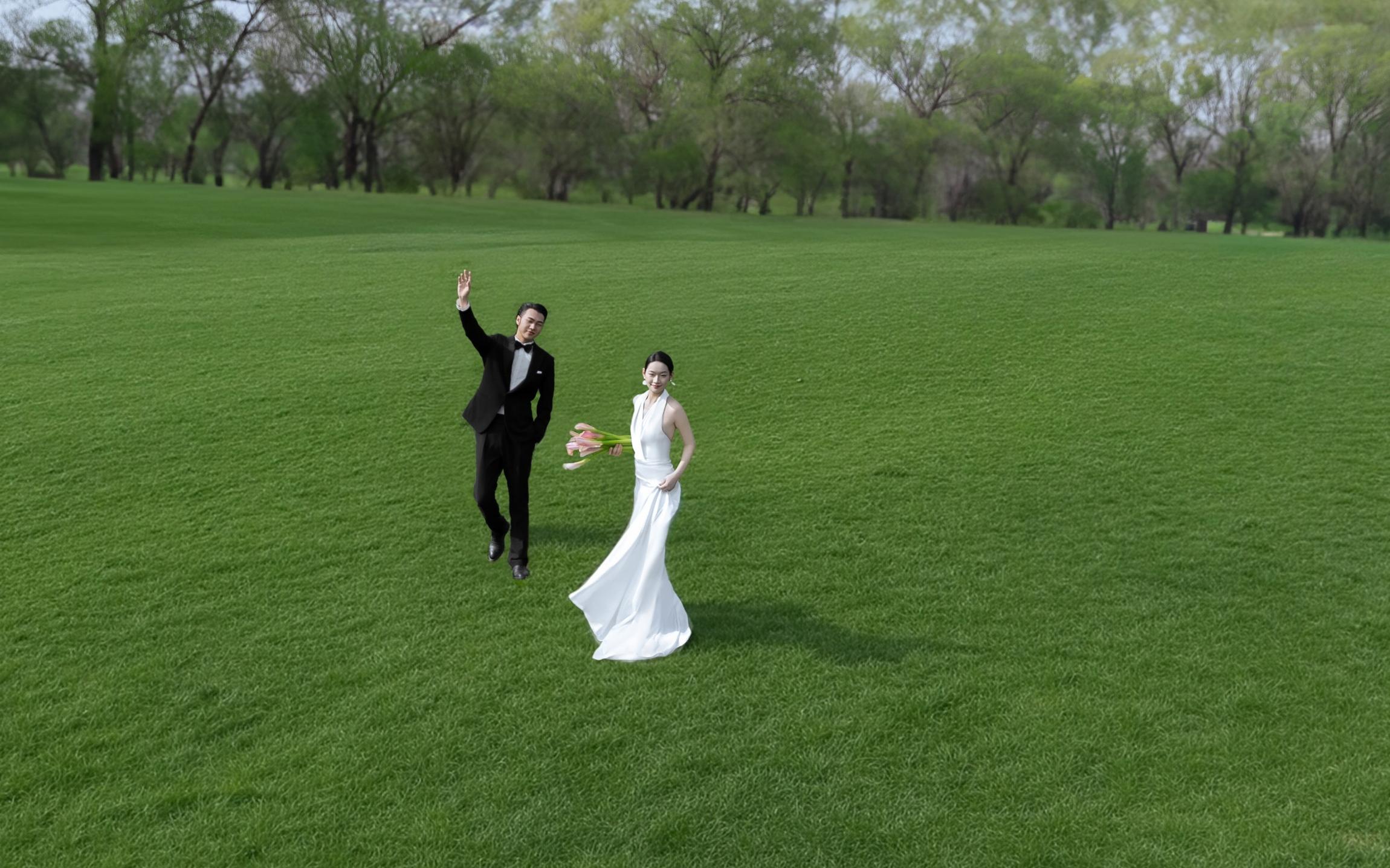 花瓣摄影•草坪婚纱照