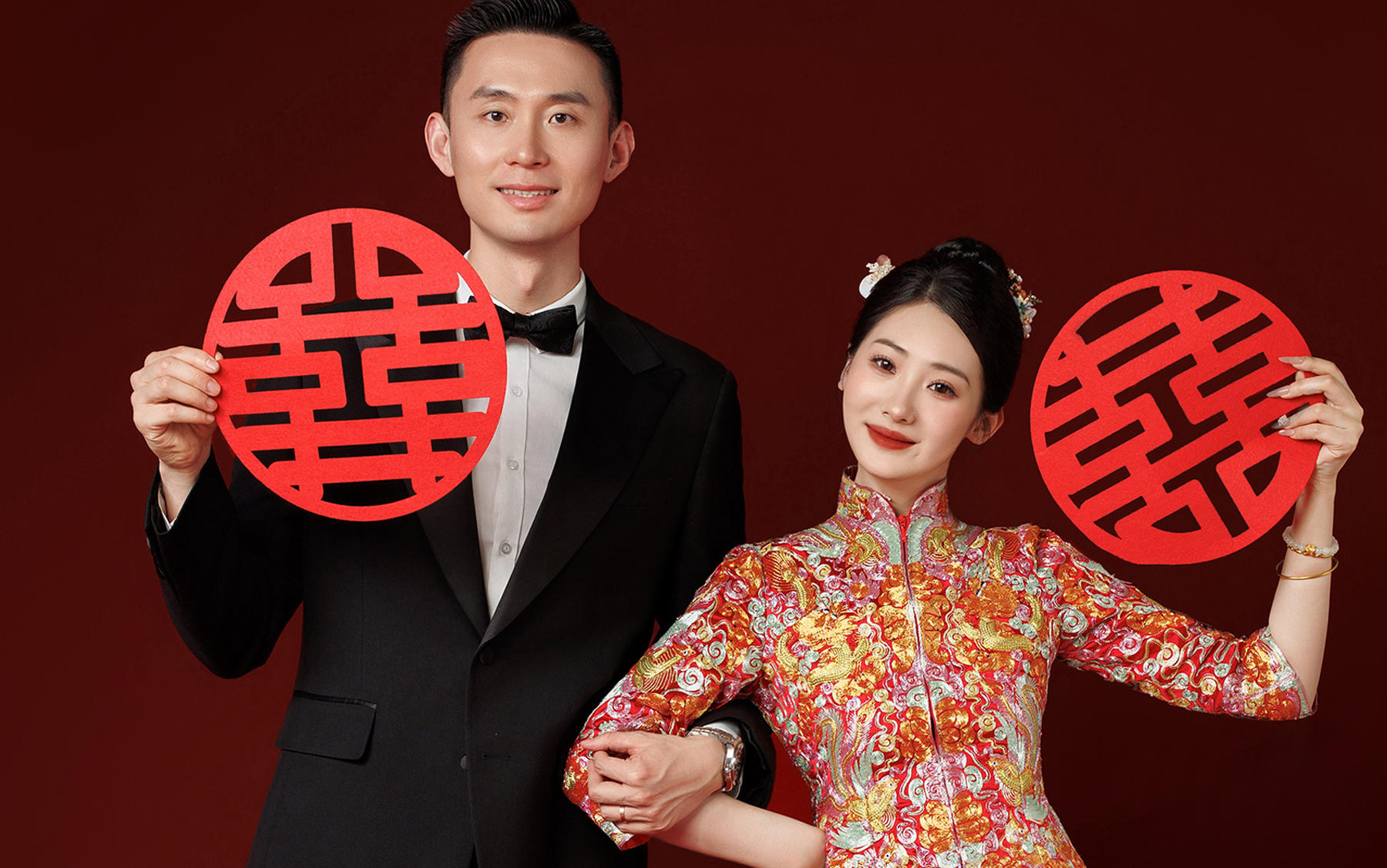 【施华洛摄影】中式秀禾喜嫁婚纱照也太好看了叭