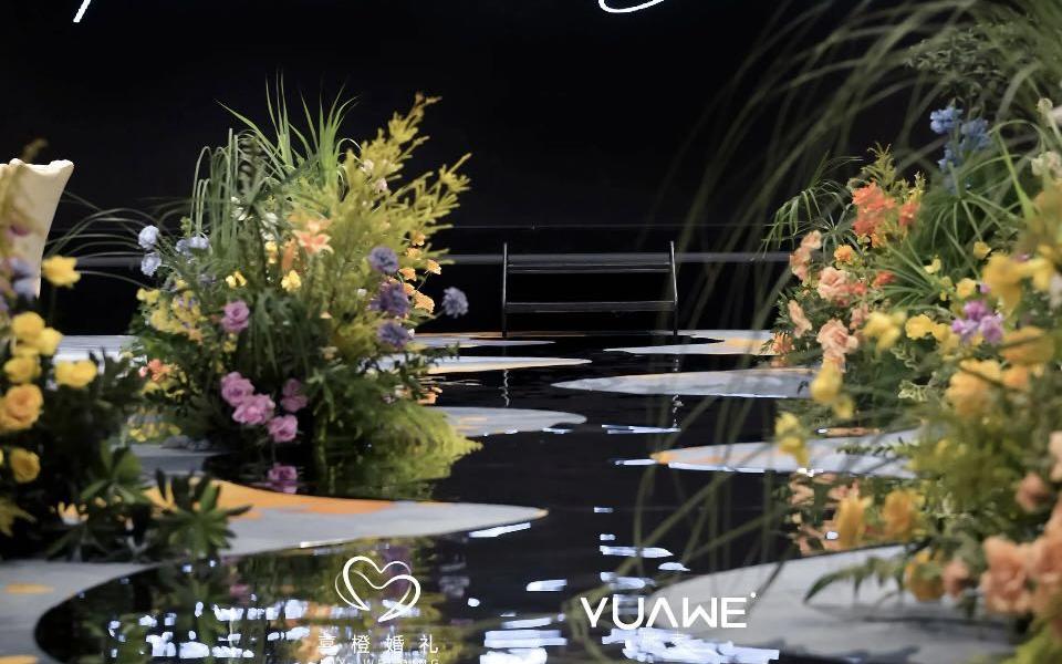 喜橙|浅色系布幔森系婚礼