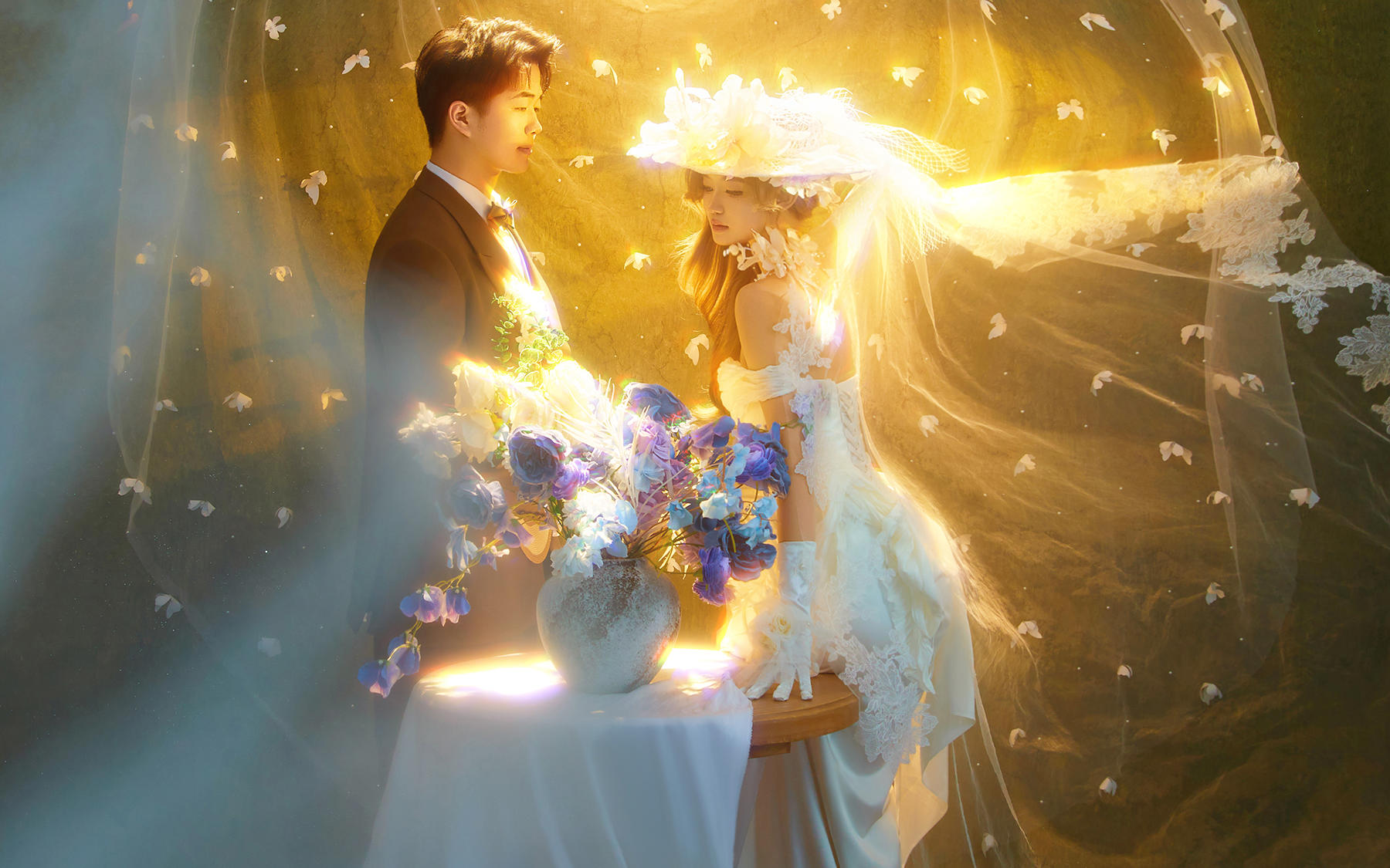 【真实客片】内景婚纱照丨贺帅&何文婷