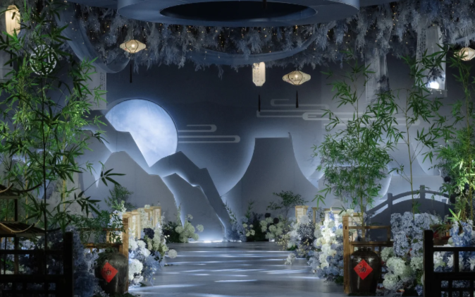 丽匠婚礼-新中式浅蓝画意