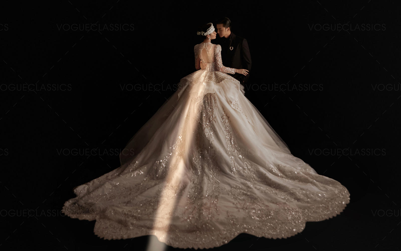 拒绝廉价感📷璀璨星河下的华丽婚纱照