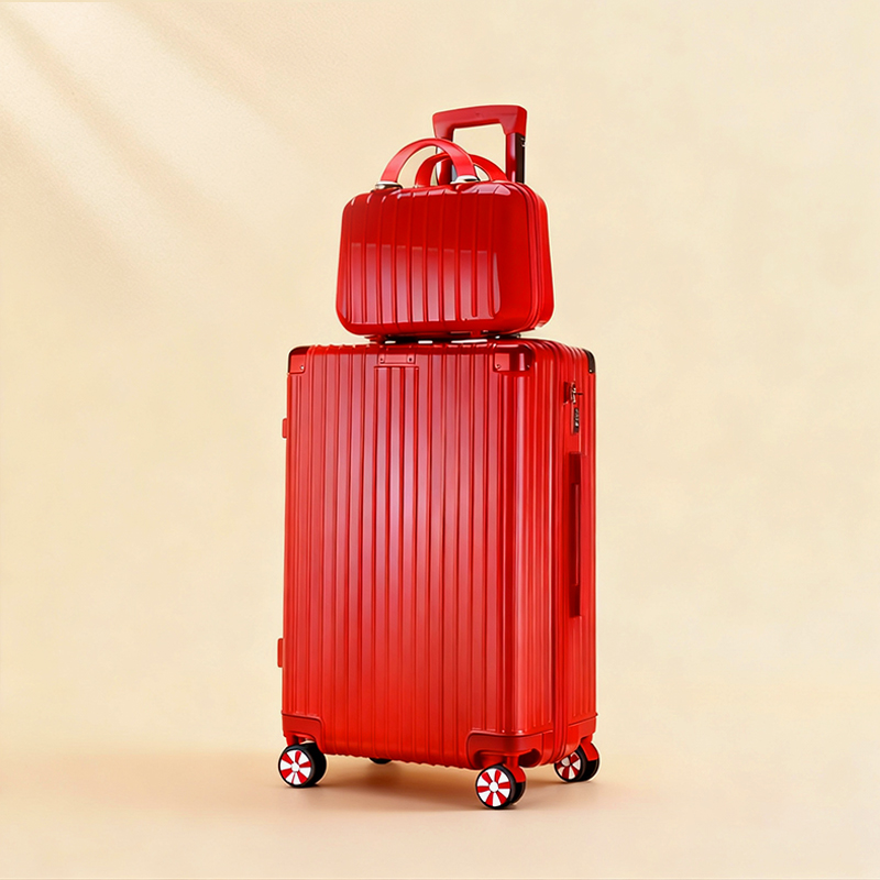 买大送小 陪嫁行李箱新娘嫁妆红色箱子