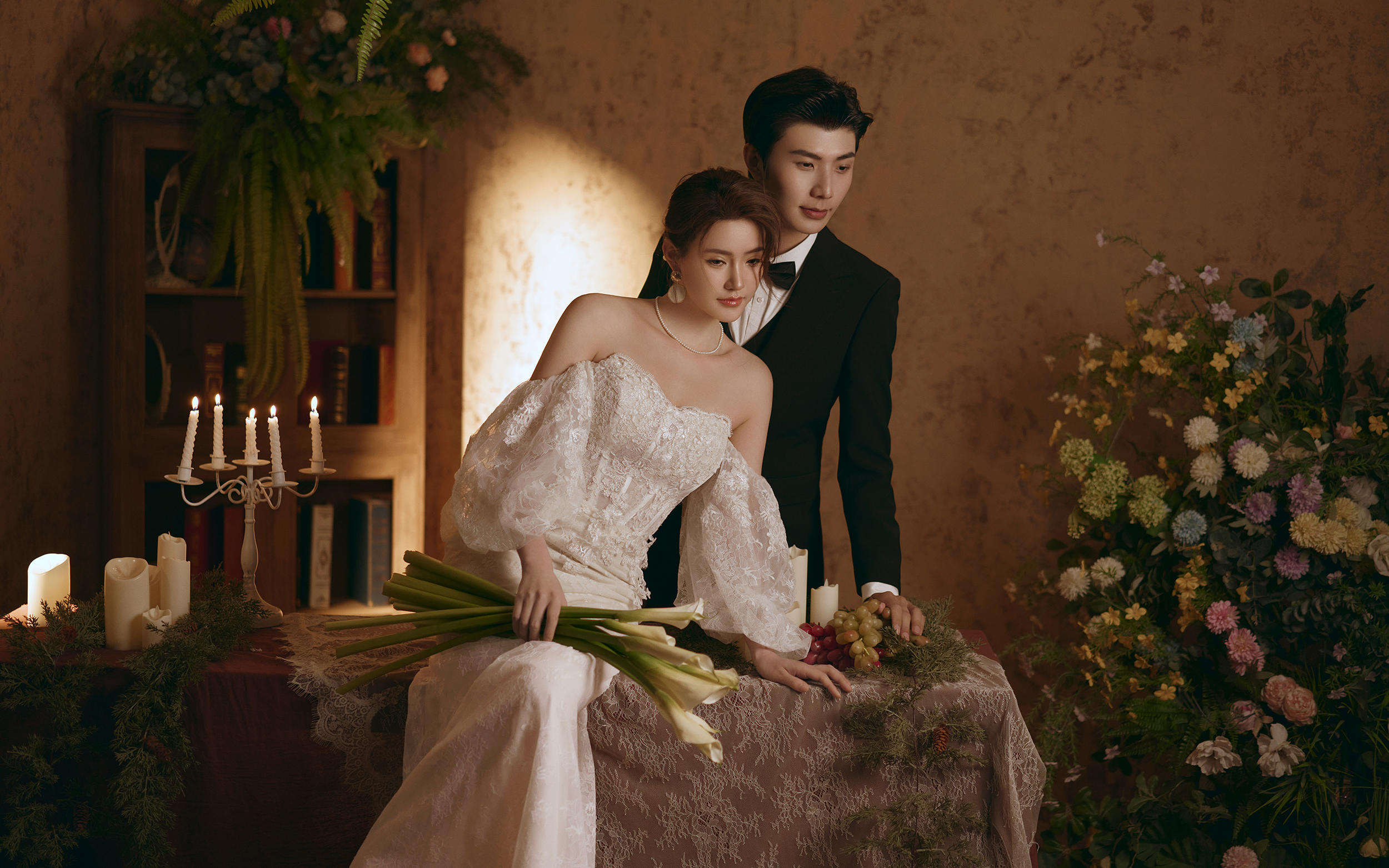 室內法式復古?油畫質感婚紗照