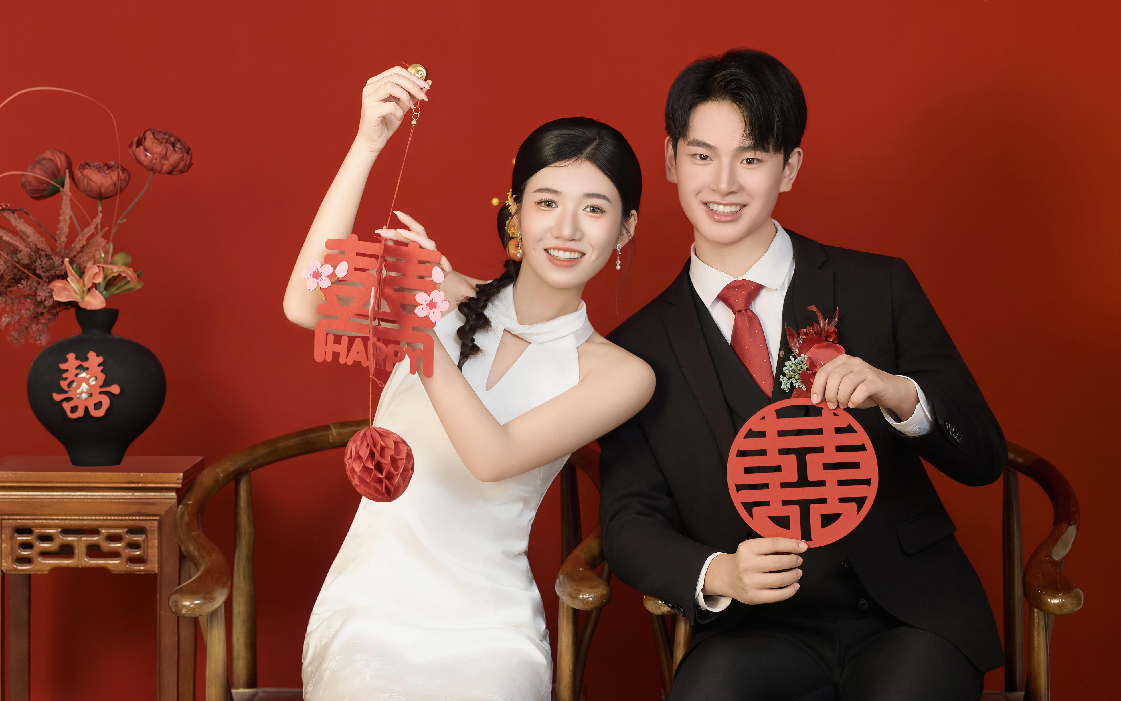 新中式喜嫁婚纱照