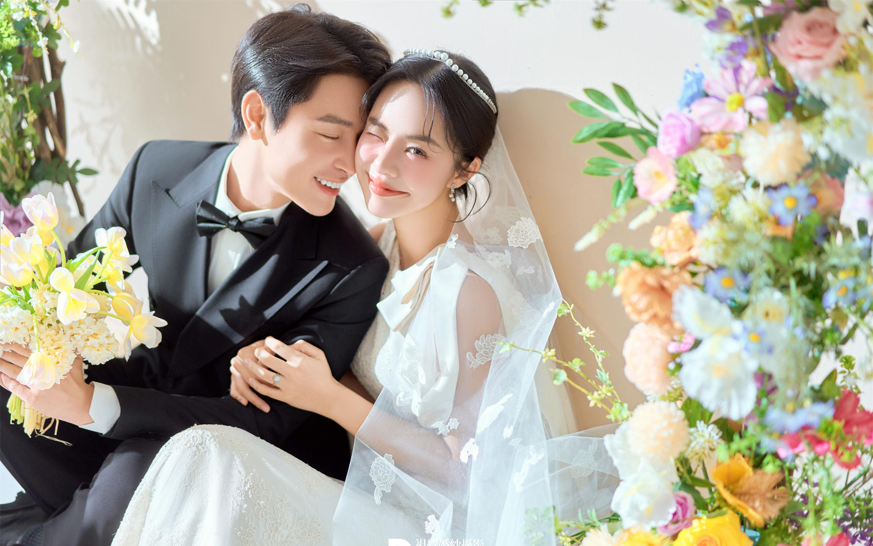 💐韩式主纱婚纱照天花板｜被鲜花包围的浪漫暴击！