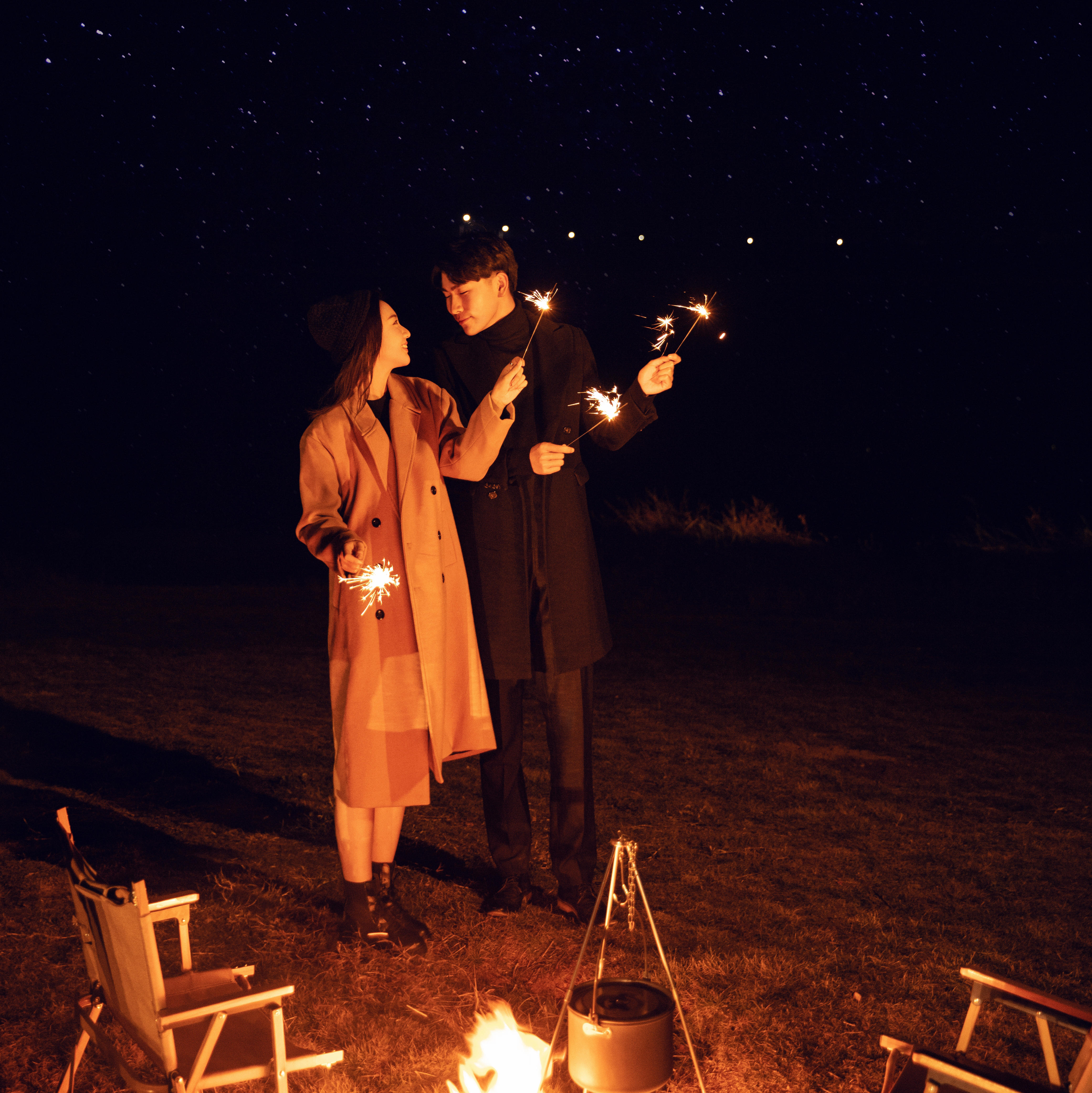 看到我的篝火婚纱照，闺蜜直呼要拍同款!