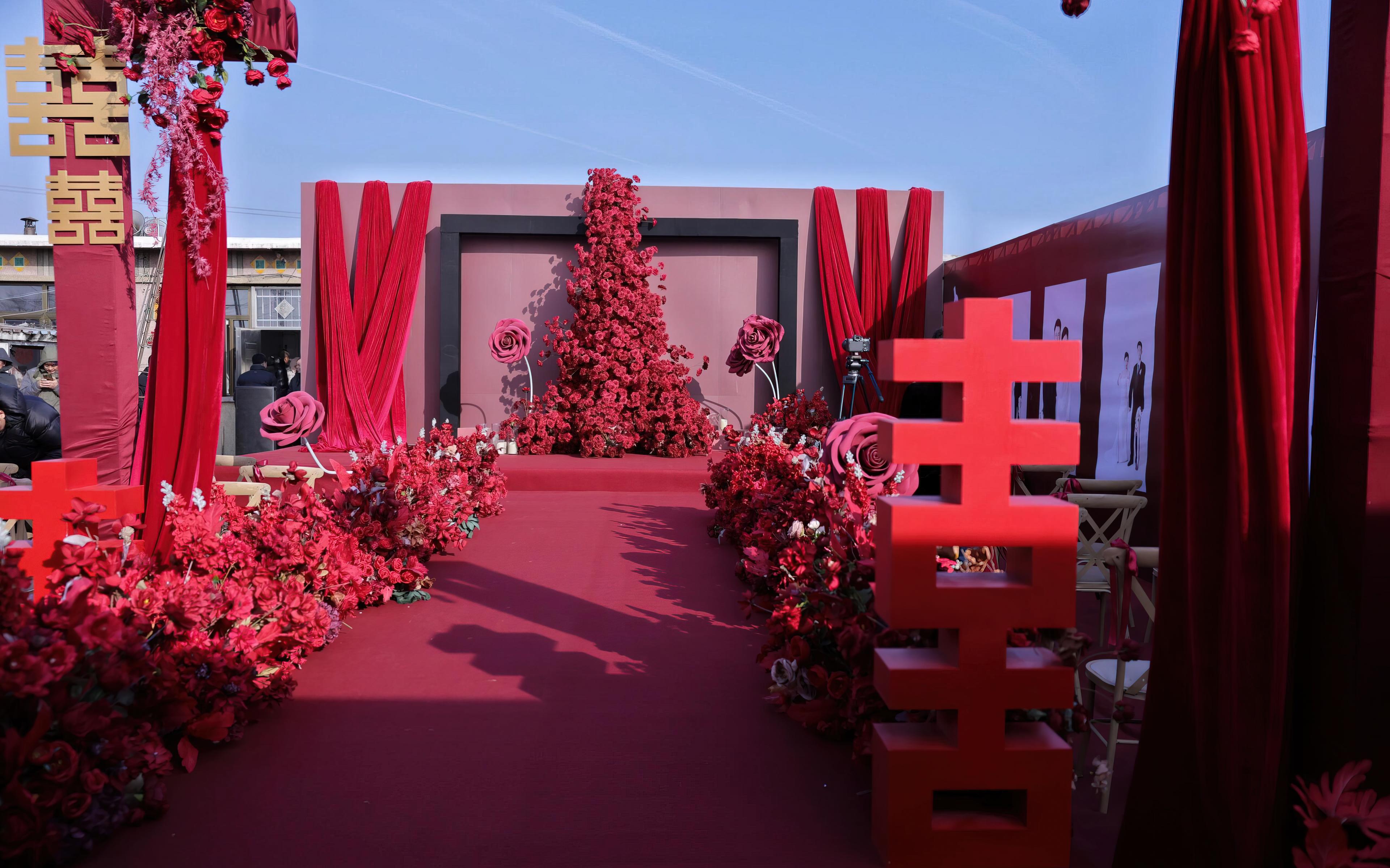[景星门]红色花艺户外婚礼