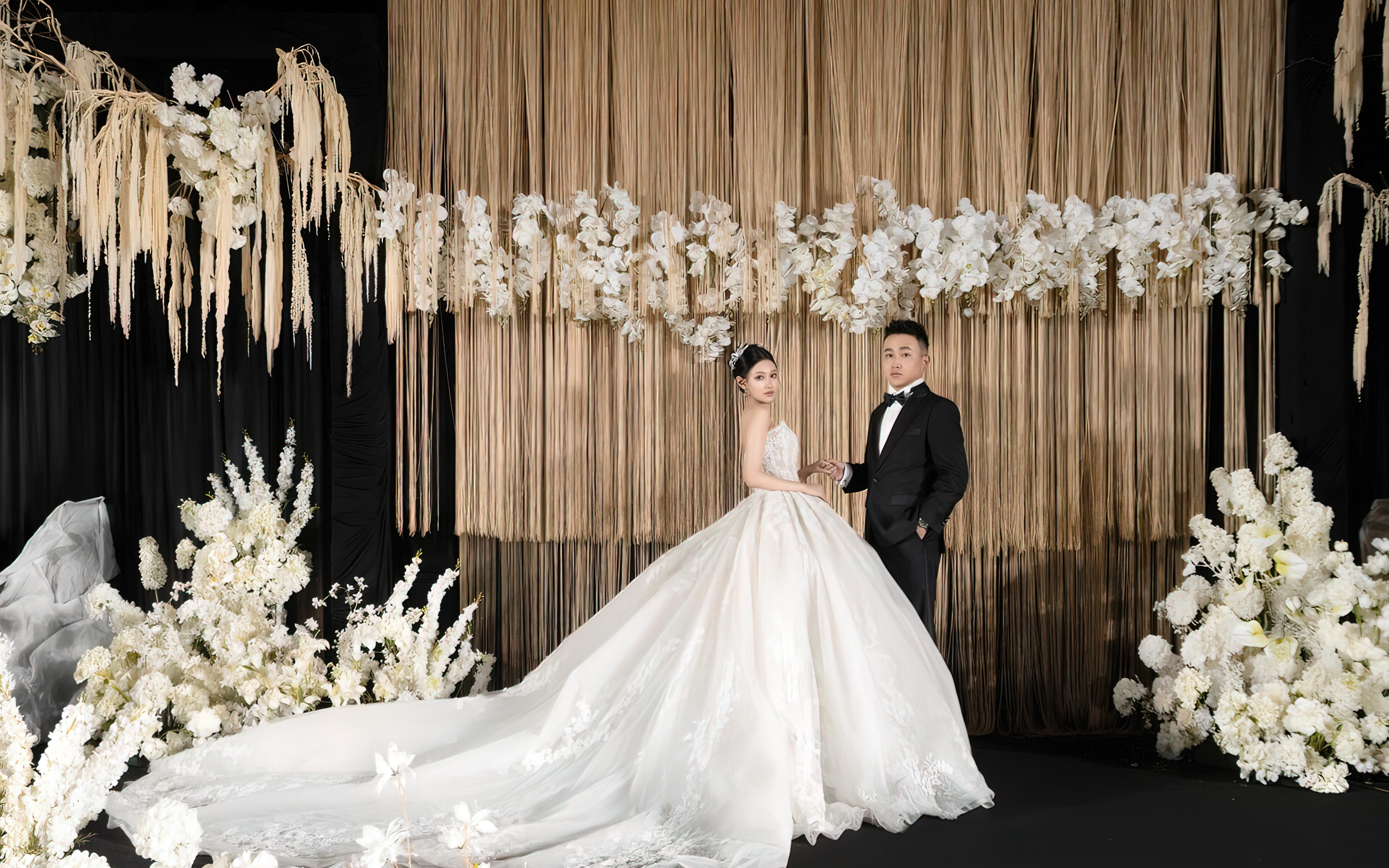 【海派婚礼】韩式白绿极简高级吊顶婚礼