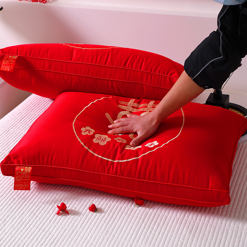 新款大红枕头婚庆枕芯