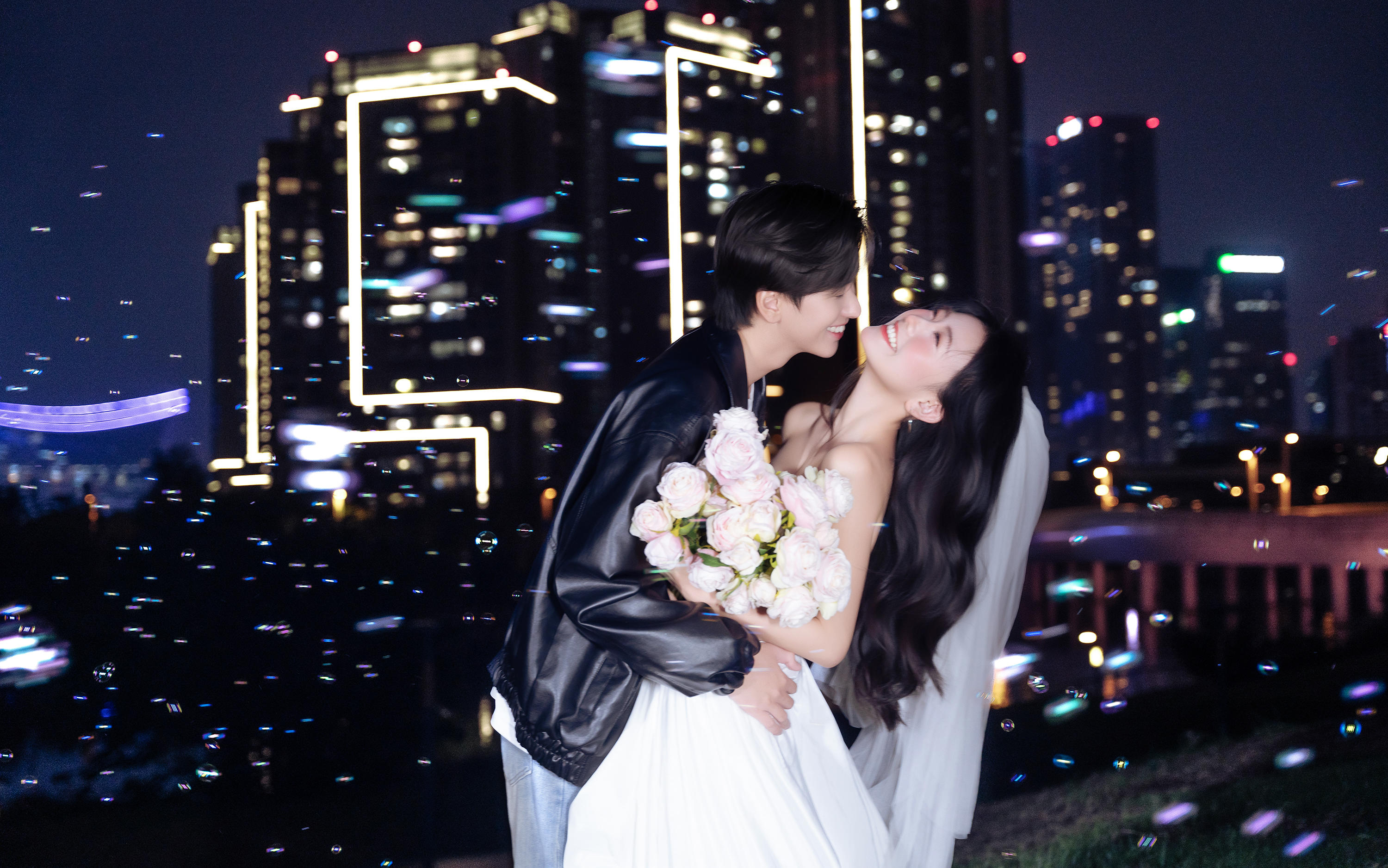【米兰婚纱】甜蜜夜景婚纱照