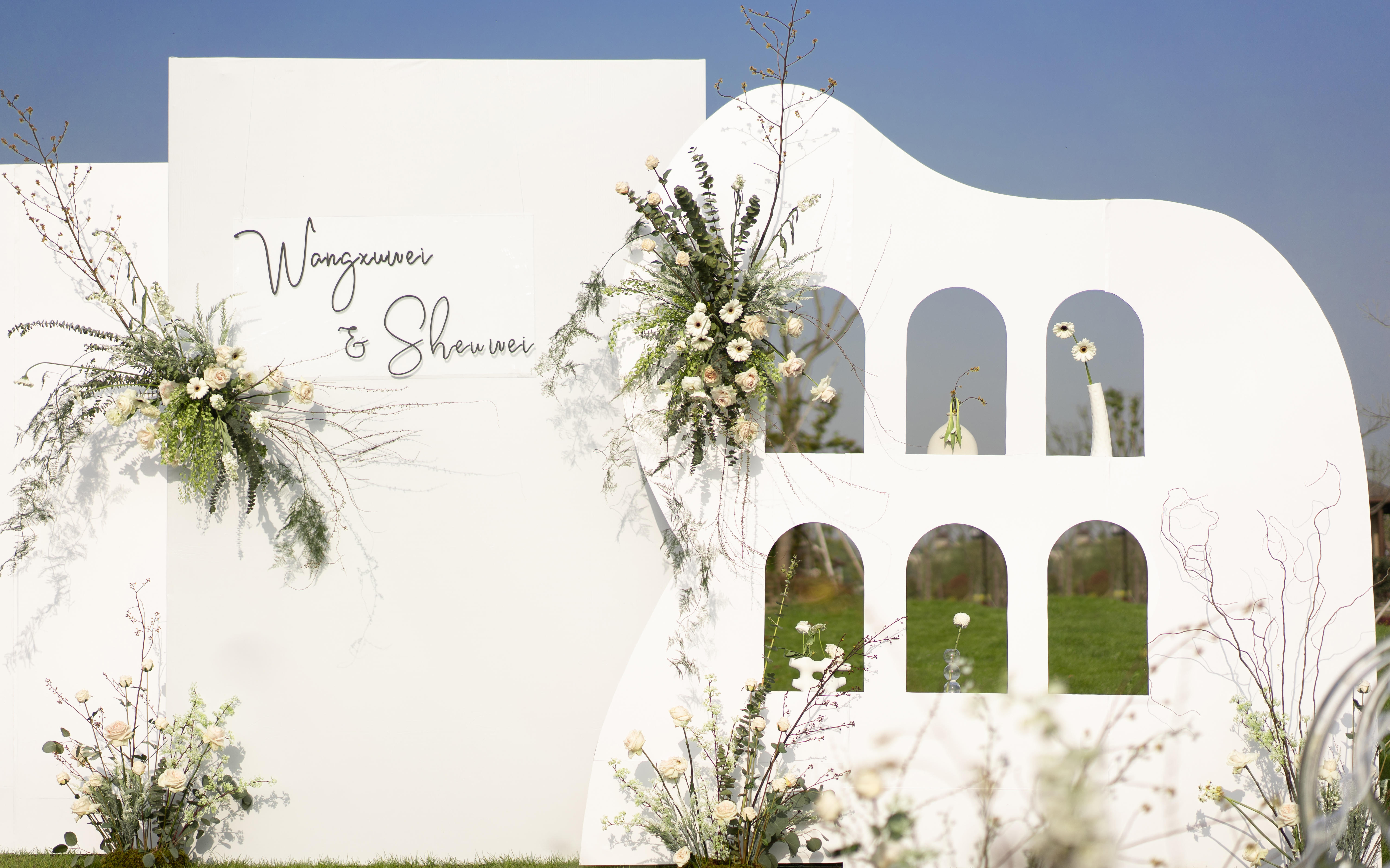 域婚礼| 白绿色简约户外婚礼