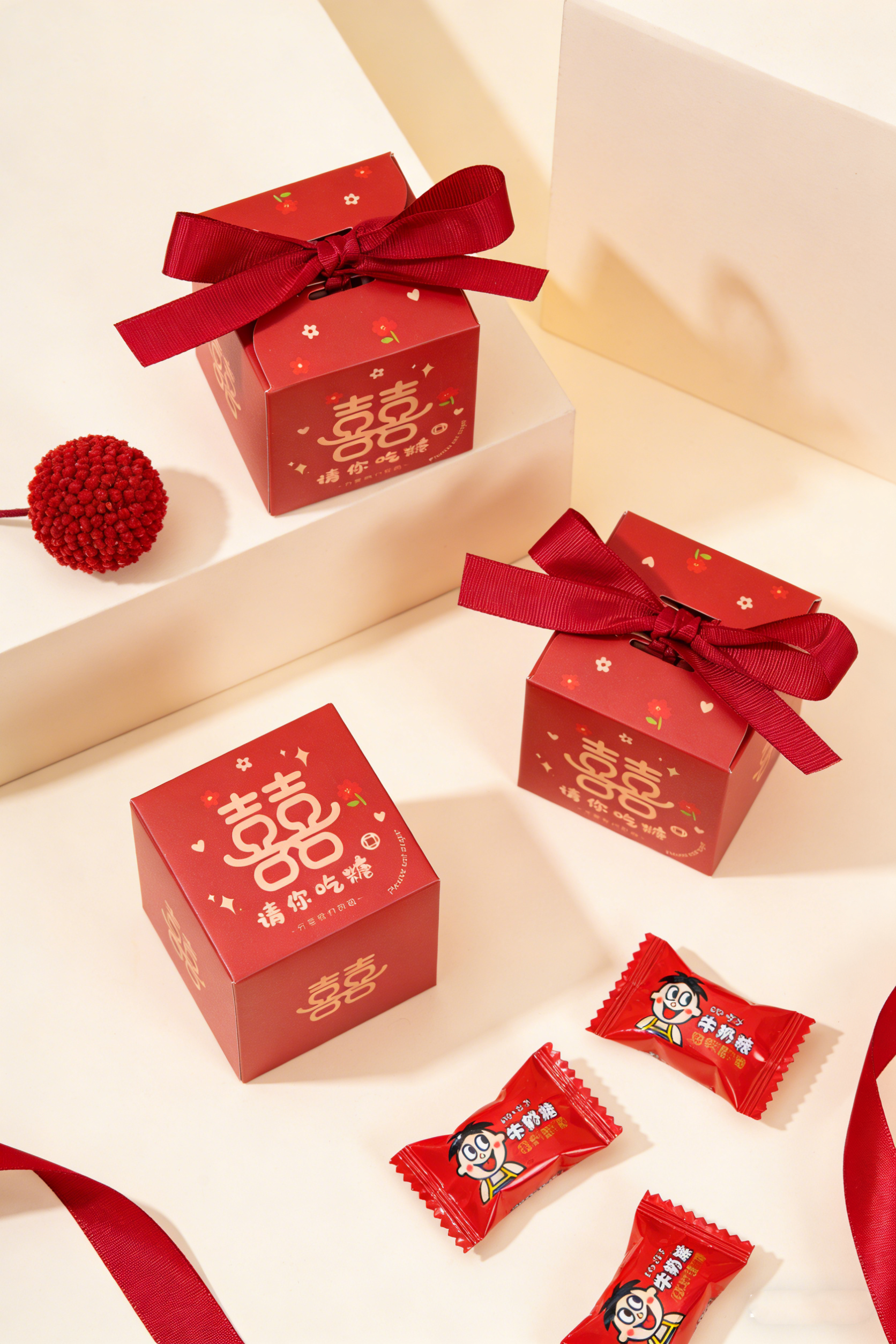 包好发货 成品喜糖套餐中式创意 喜糖+喜糖盒【成品喜糖不支持退换】