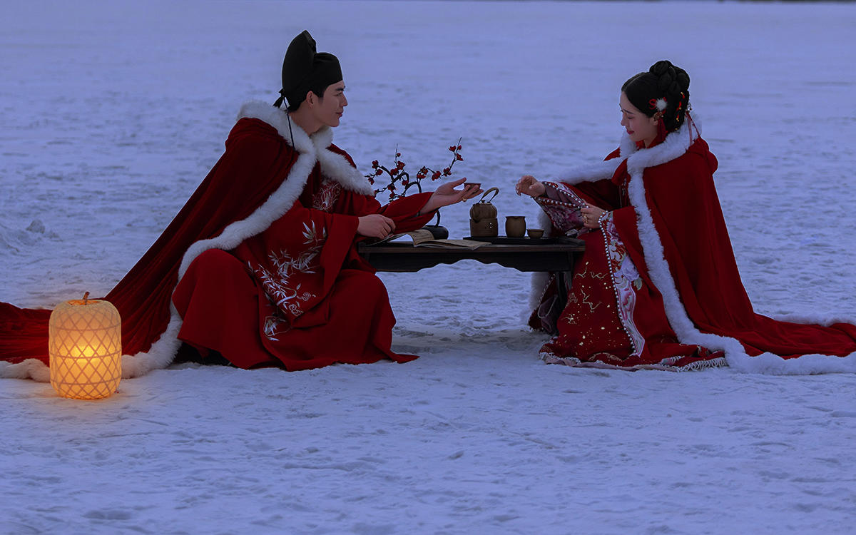  适合冬天的雪景婚纱照❄古偶男女主登场