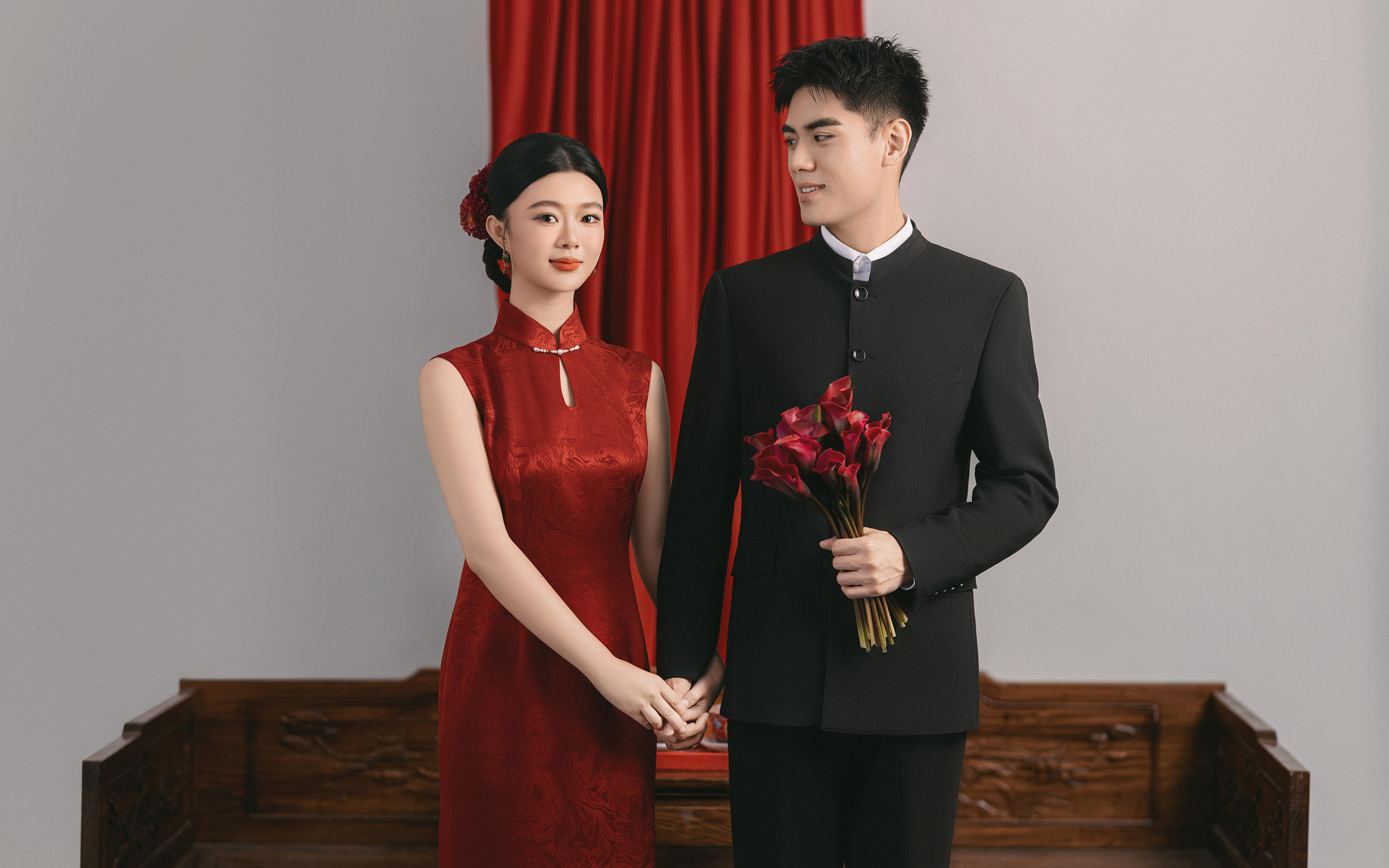 后悔没早点拍‼️新中式囍嫁婚纱照绝了~