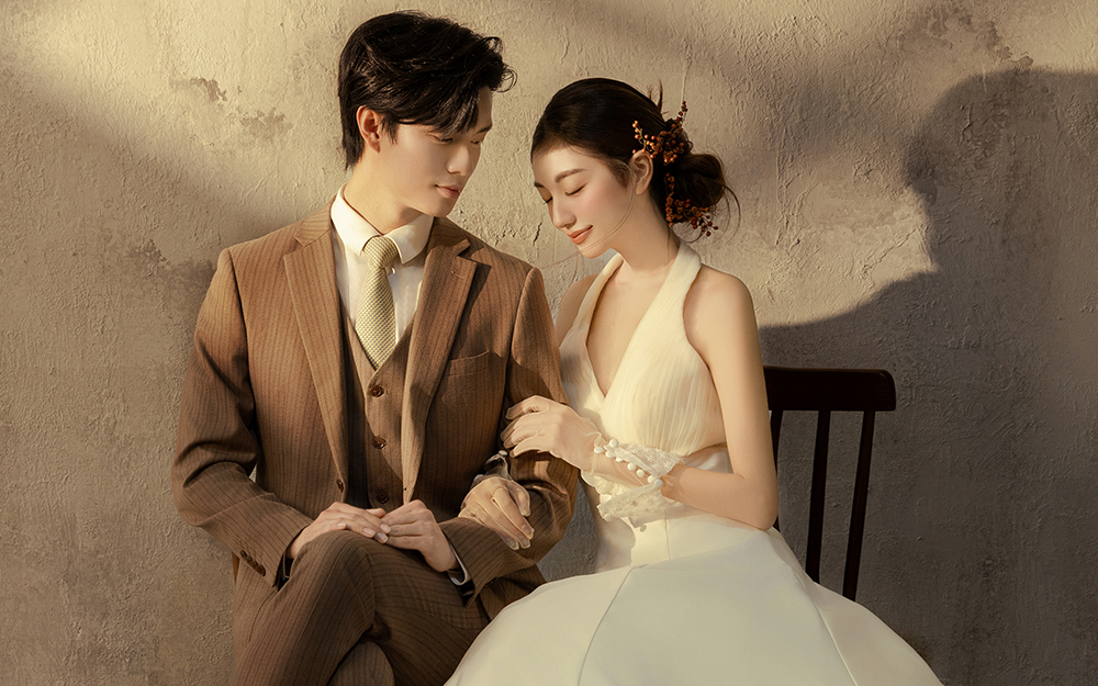 复古光影婚纱照