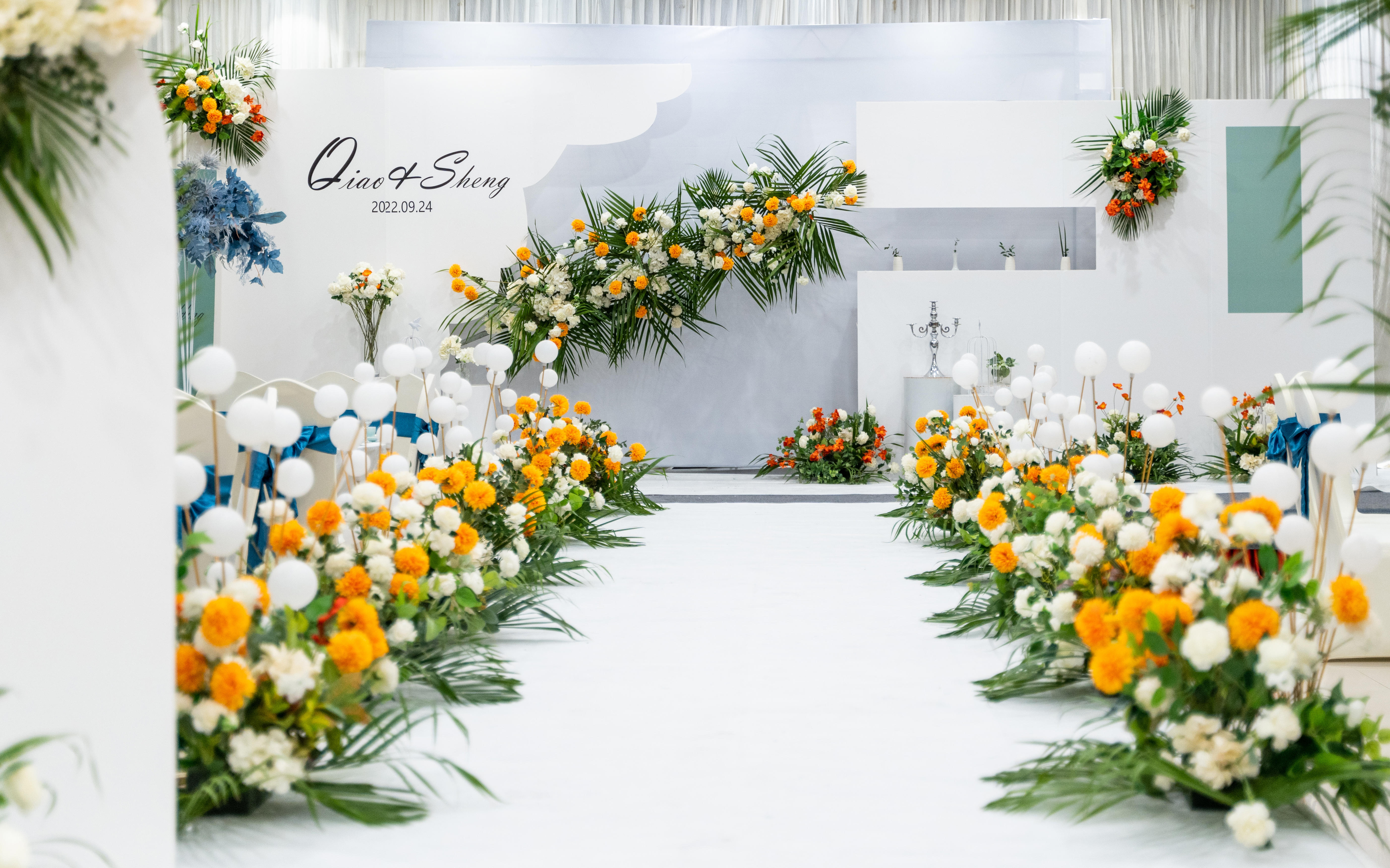 椏藍婚禮▏白橙色韓式小清新簡約婚禮