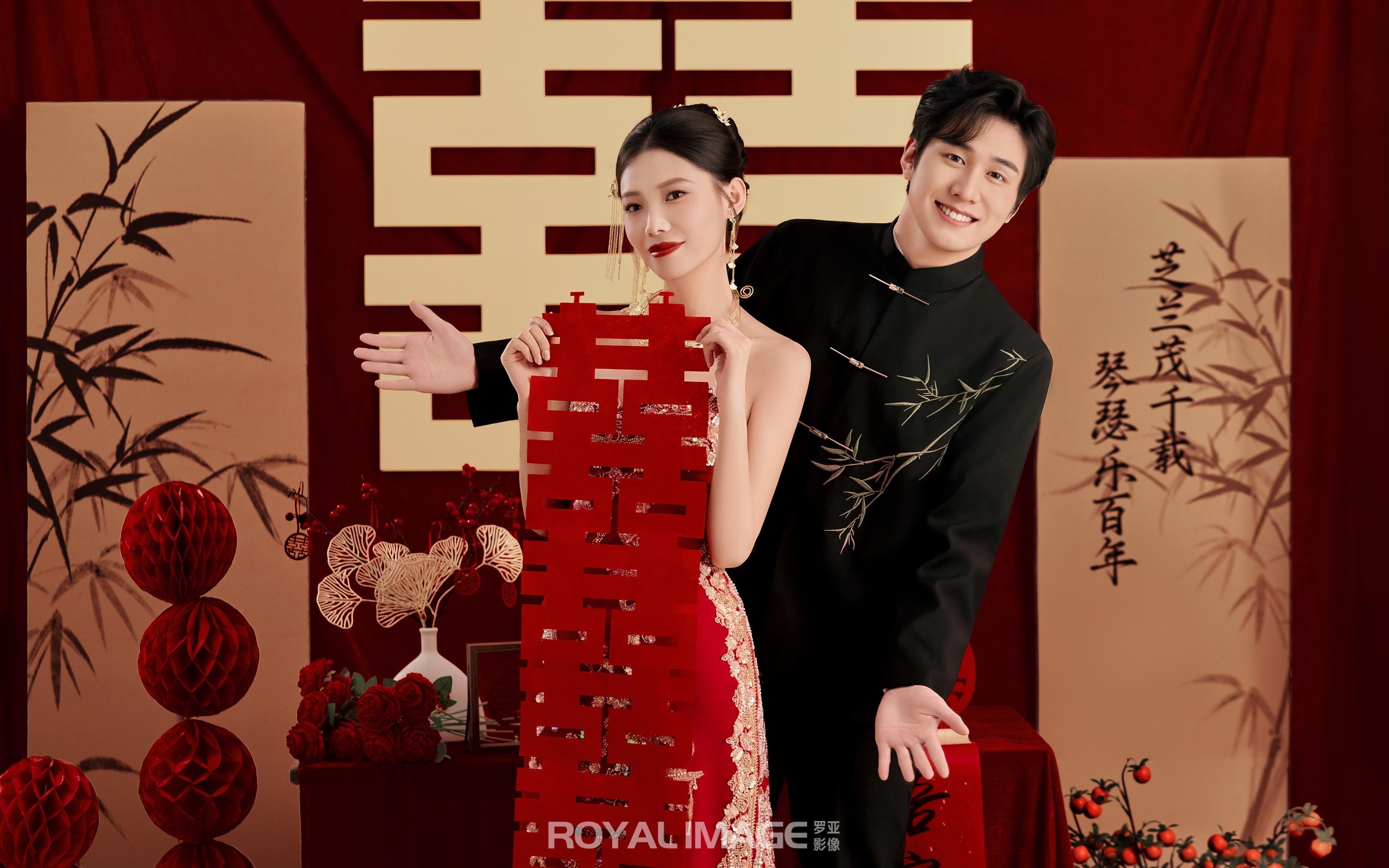 全家都爱💖喜庆喜嫁风婚纱照❗️赞爆啦