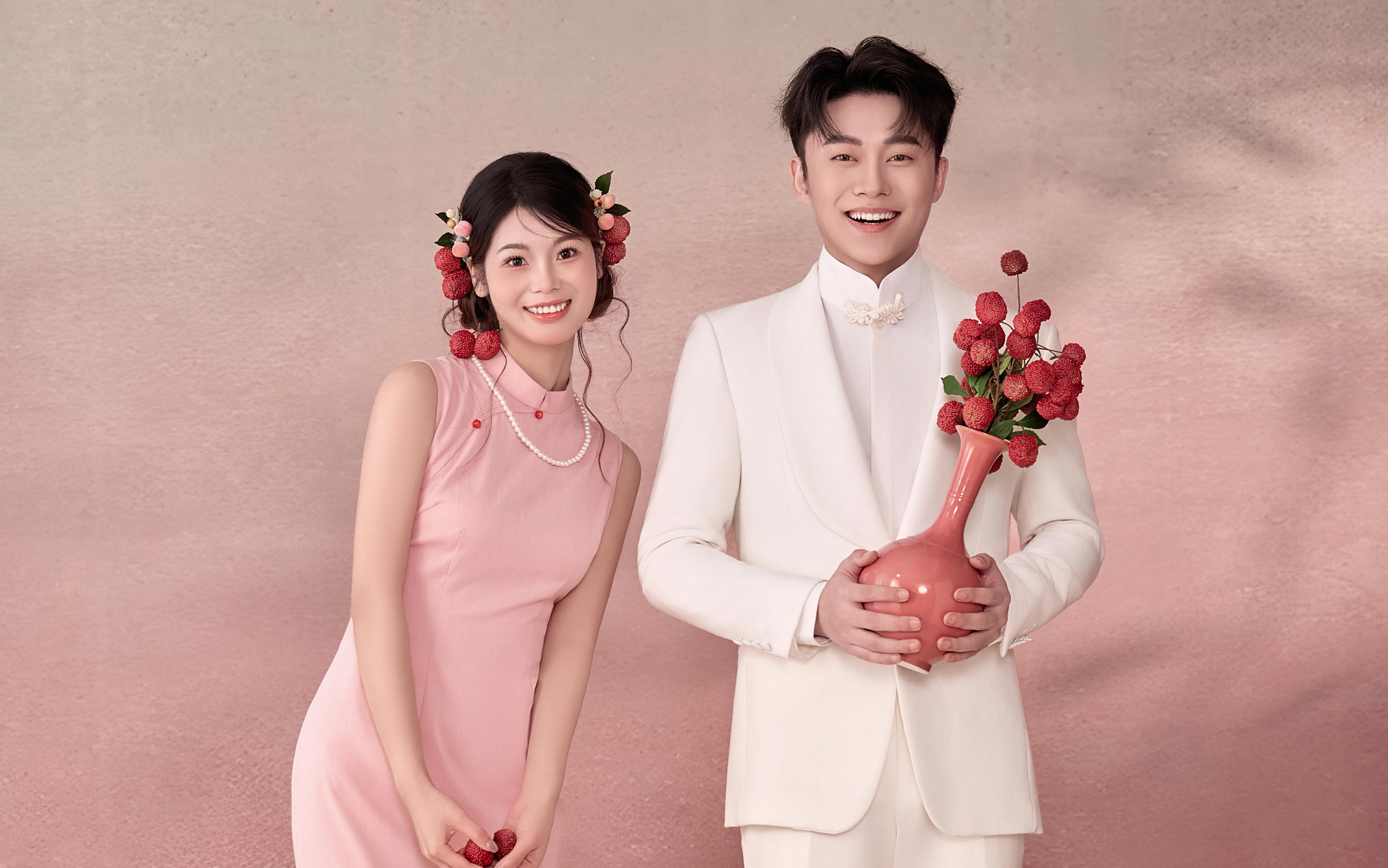 荔枝新中式婚纱照真的好减龄啊