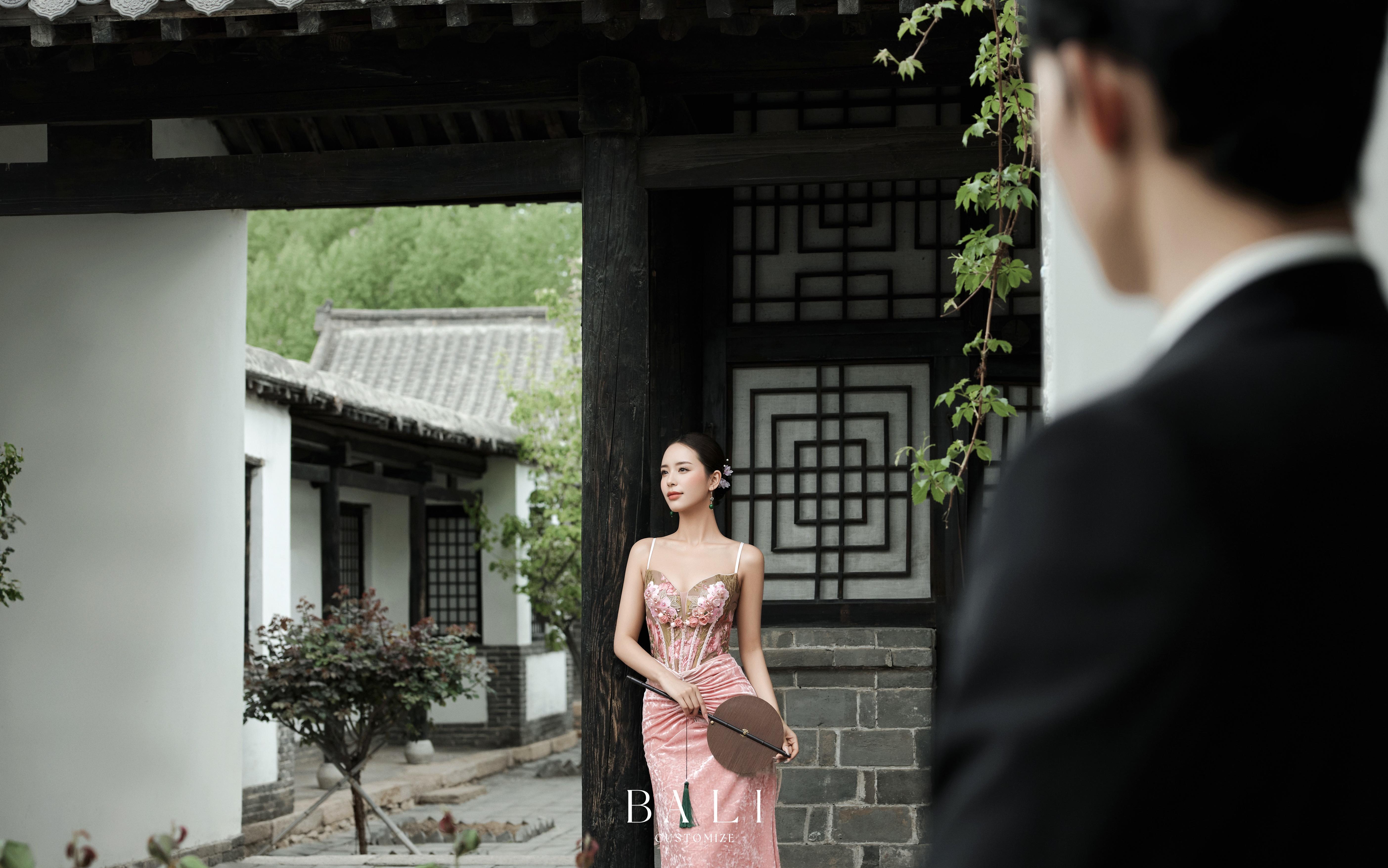 新中式园林复古婚纱照