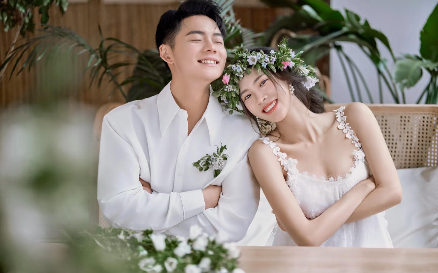 甜到犯规 的韩系小清新婚纱照~太好看了