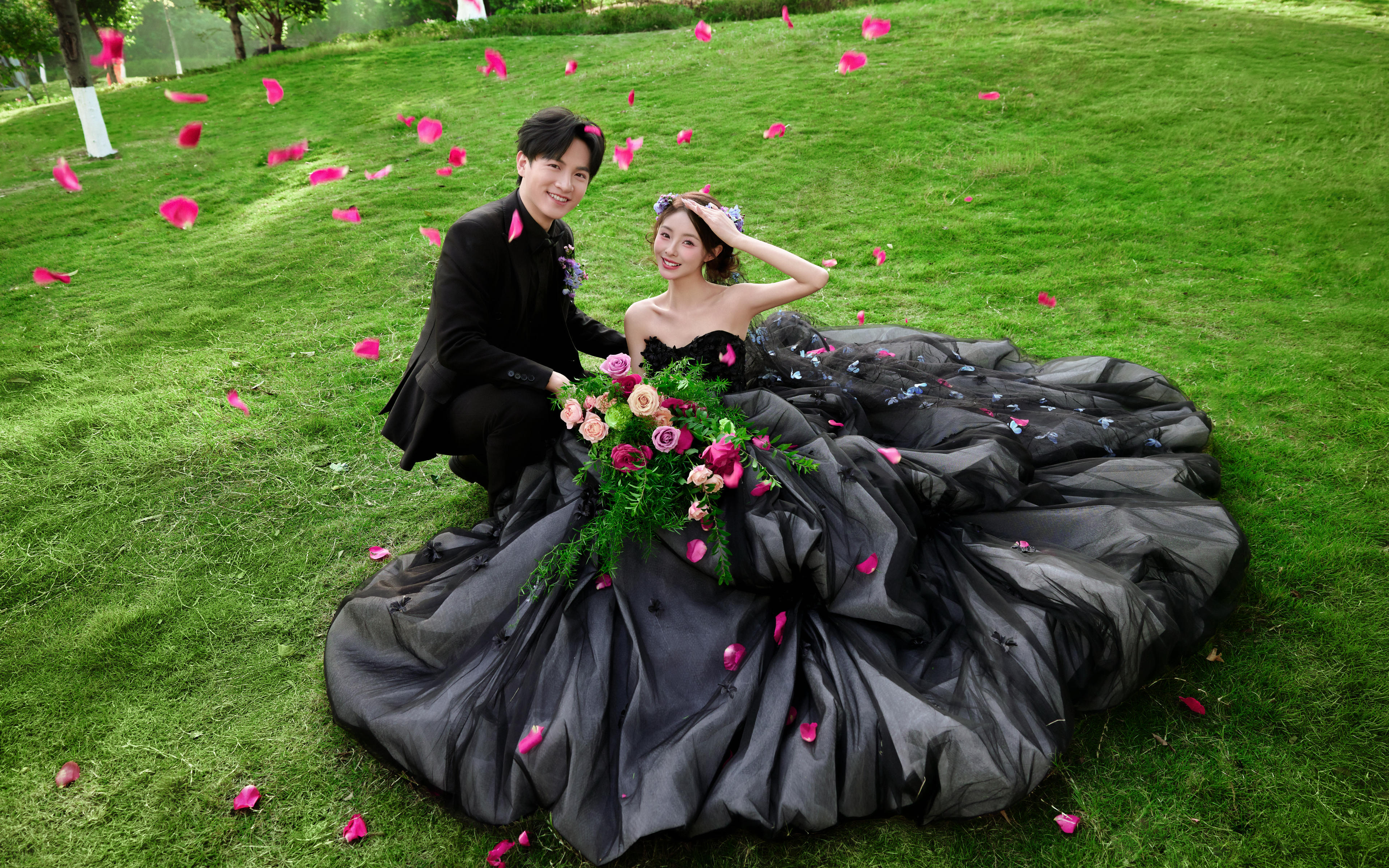 梵梦®原创 |当黑纱遇上森系婚纱照🖤高级感拉满