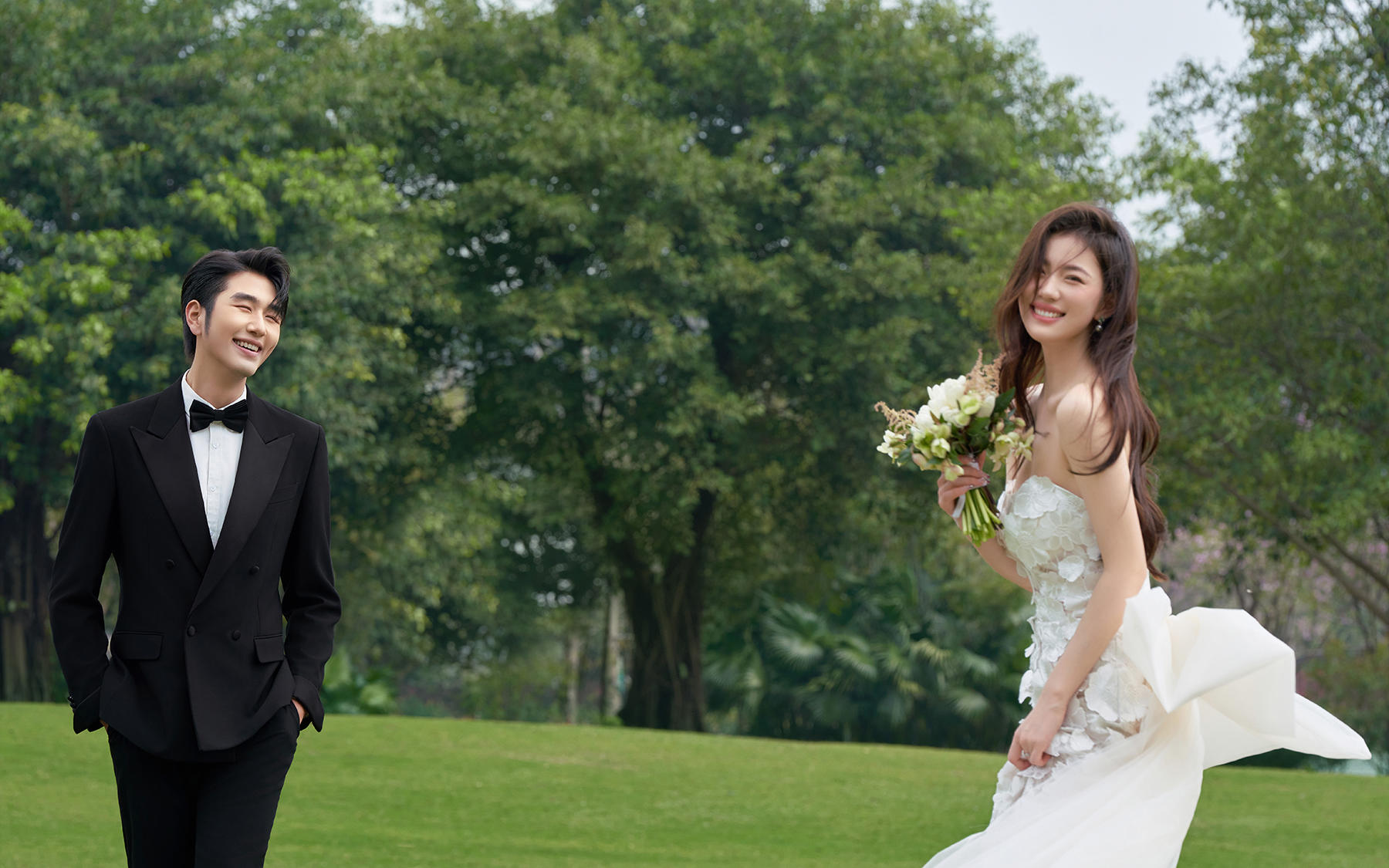 【森笙视觉】外景草坪森系婚纱照
