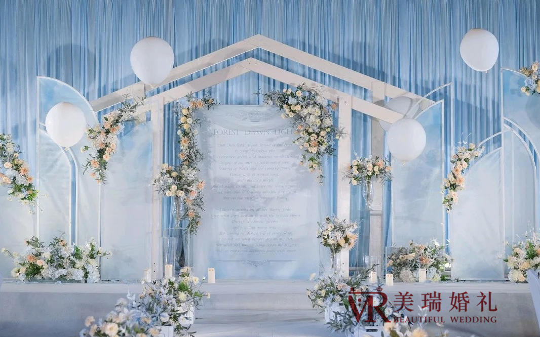 中型婚礼之选-白与蓝的碰撞