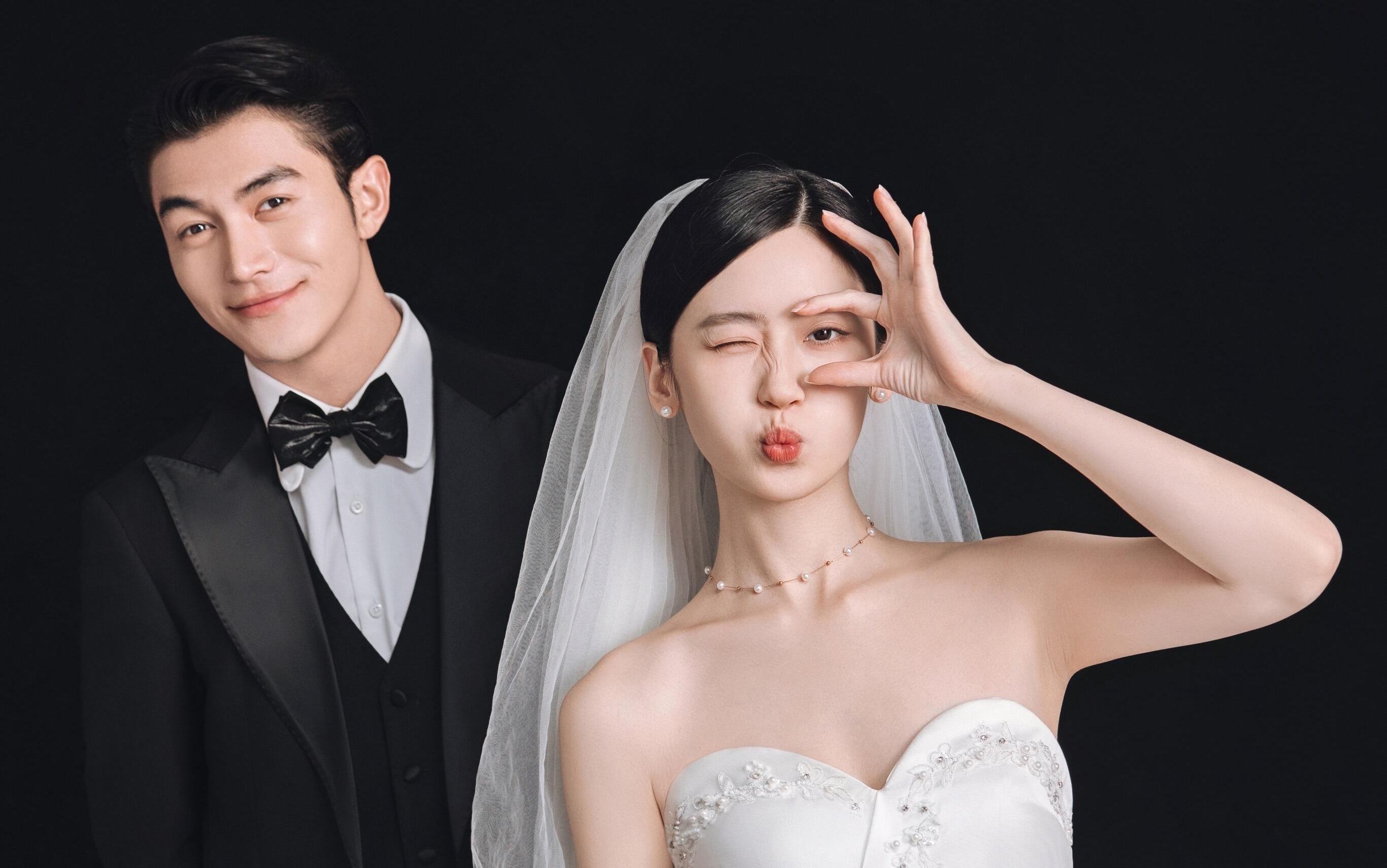 拍了組黑底極簡主紗婚紗照?氛圍感絕了