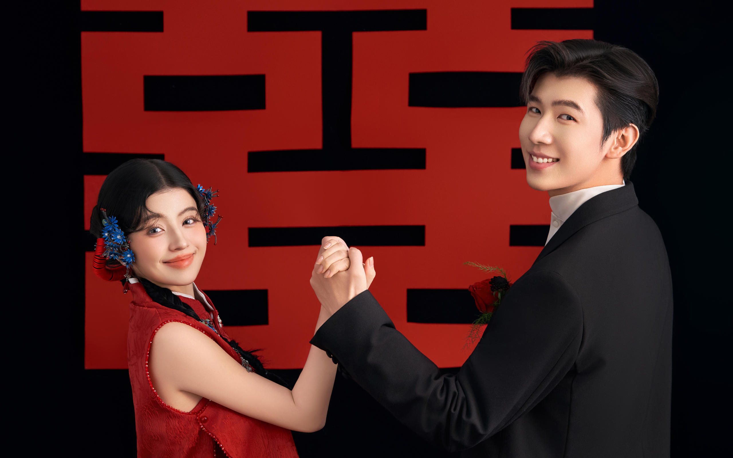 室内新中式婚纱照