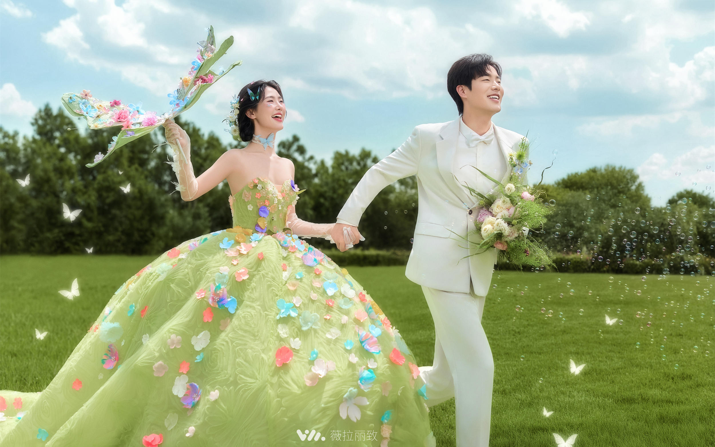 把婚纱照藏进森系🍃像闯进现实版绿野仙踪