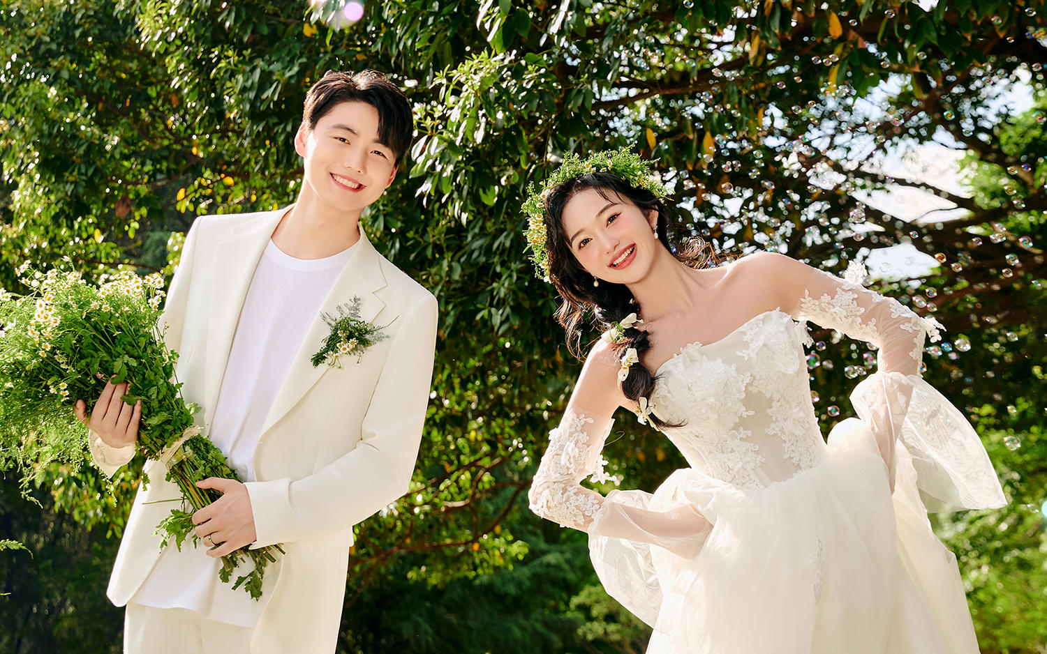 怦然心动🍃夏天就是森系婚纱照的主战场！
