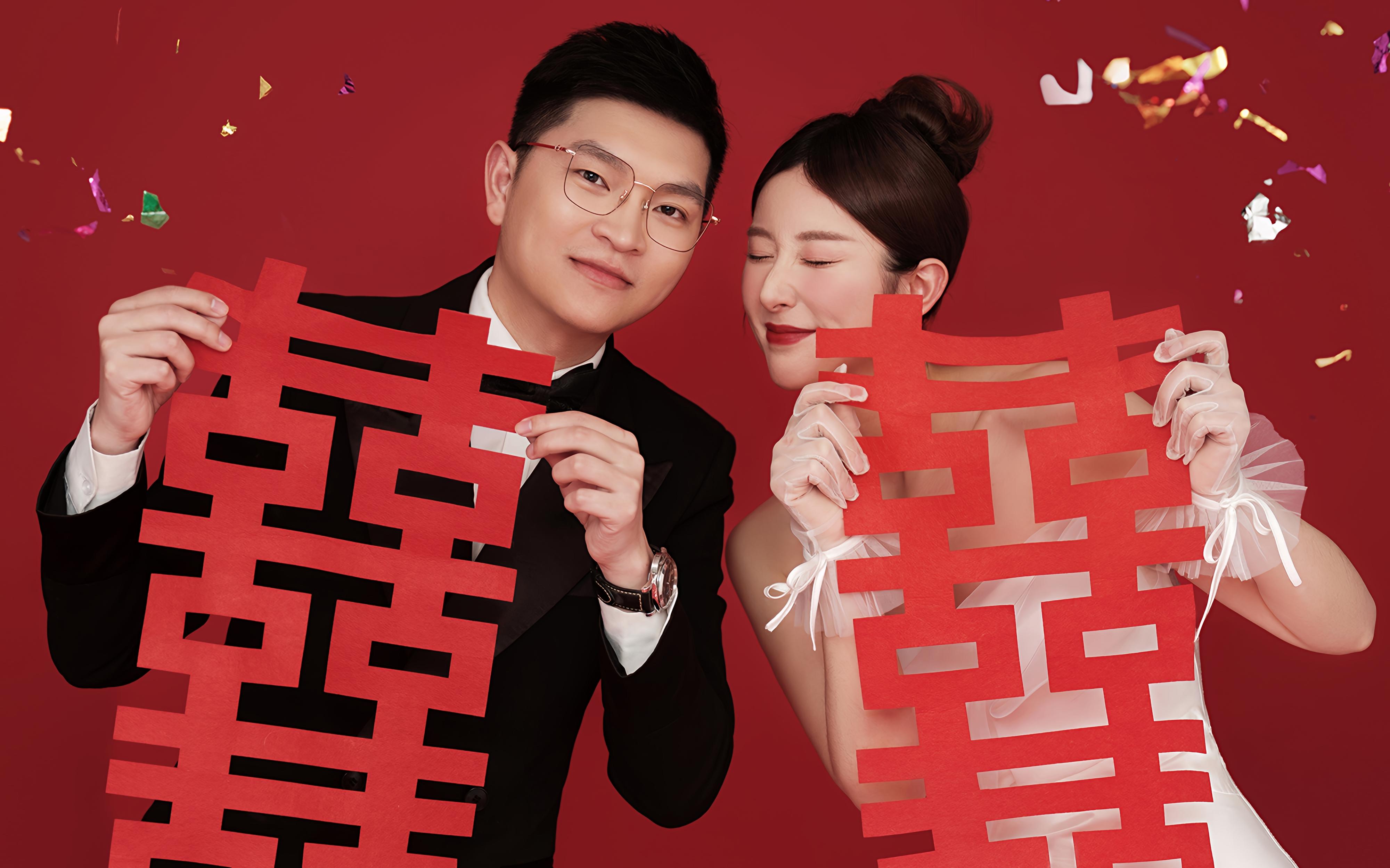 官宣幸??福滿分的紅色喜嫁婚紗照