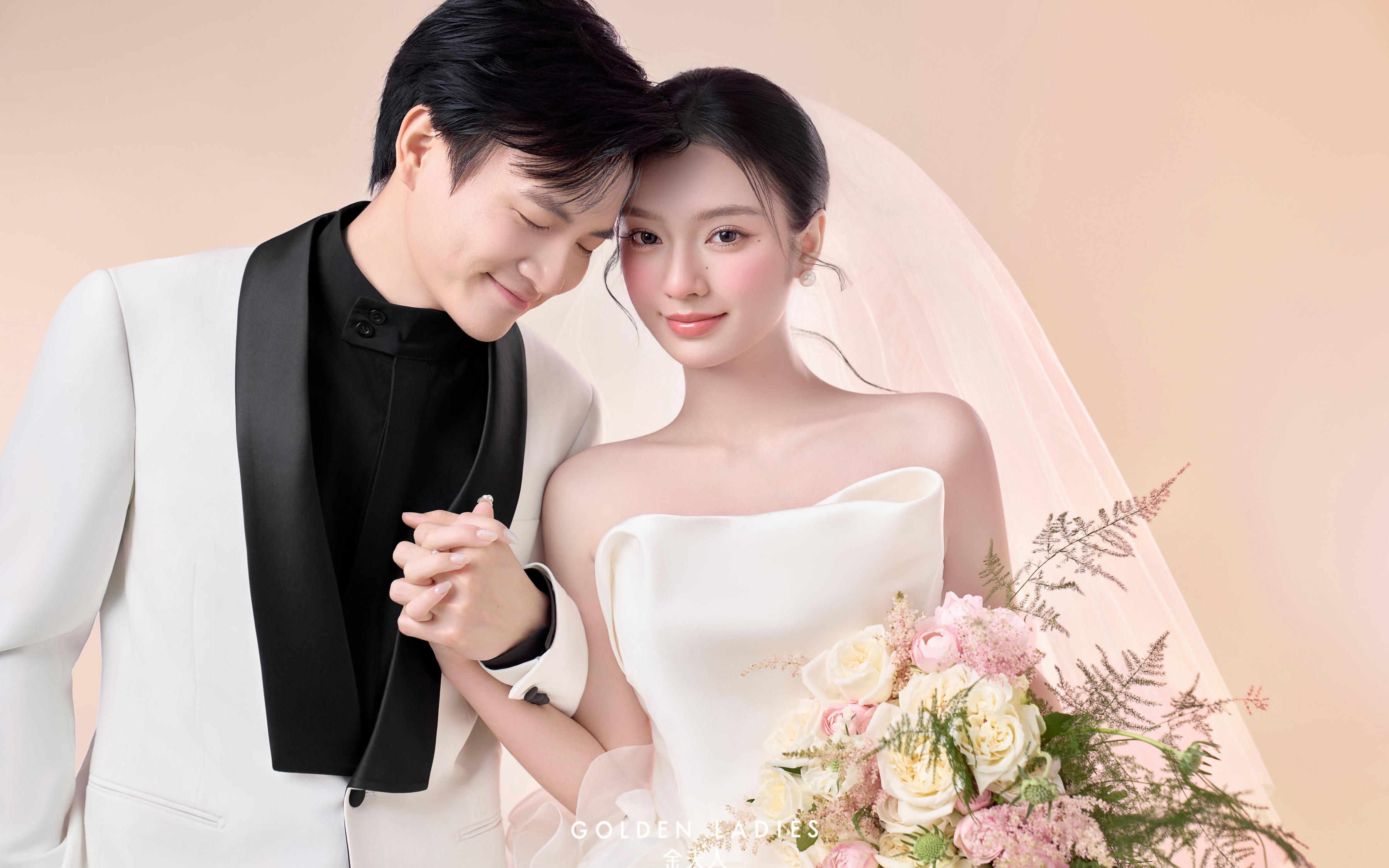 奶杏色婚纱照💫把温柔和高级焊死