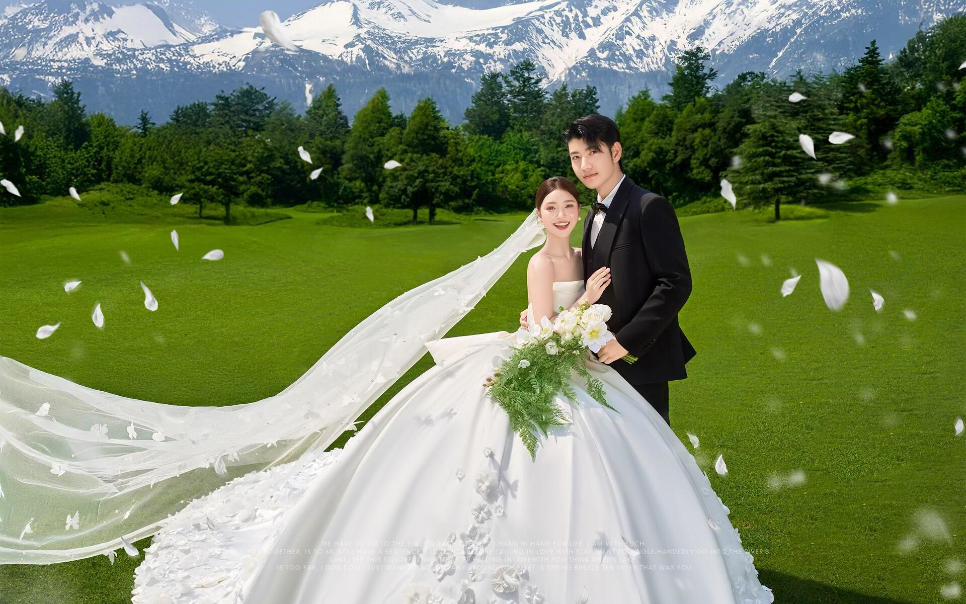 美到犯规的草坪婚纱照🍃森系婚纱照我先锁 