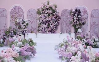 【金铂爵】粉紫色莫奈花园户外小预算婚礼