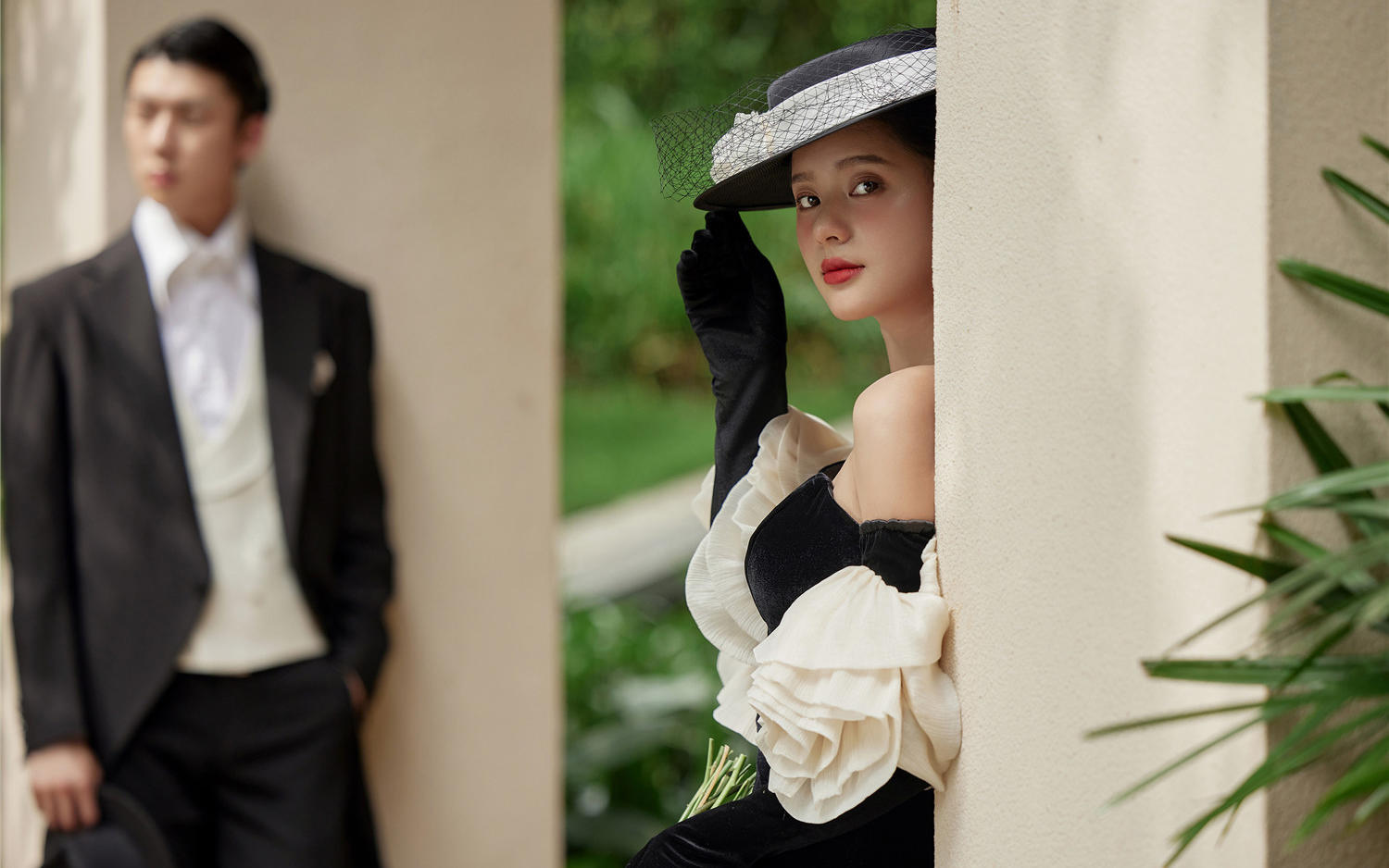 【西北龙摄影】电影氛围外景赫本风城堡婚照