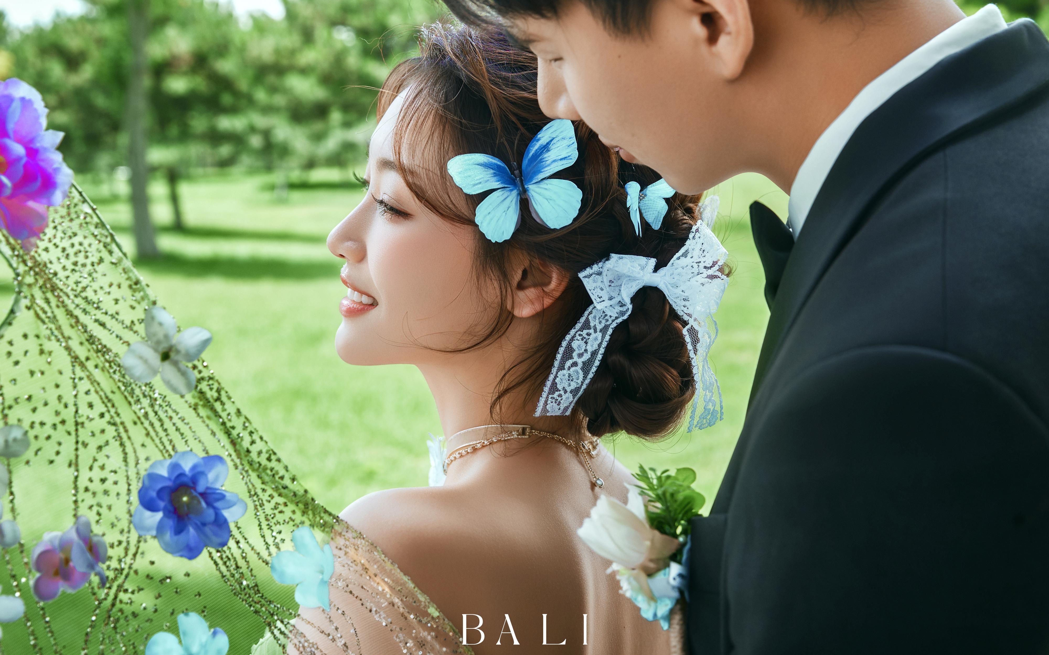 【客片】草坪森系花神婚纱照