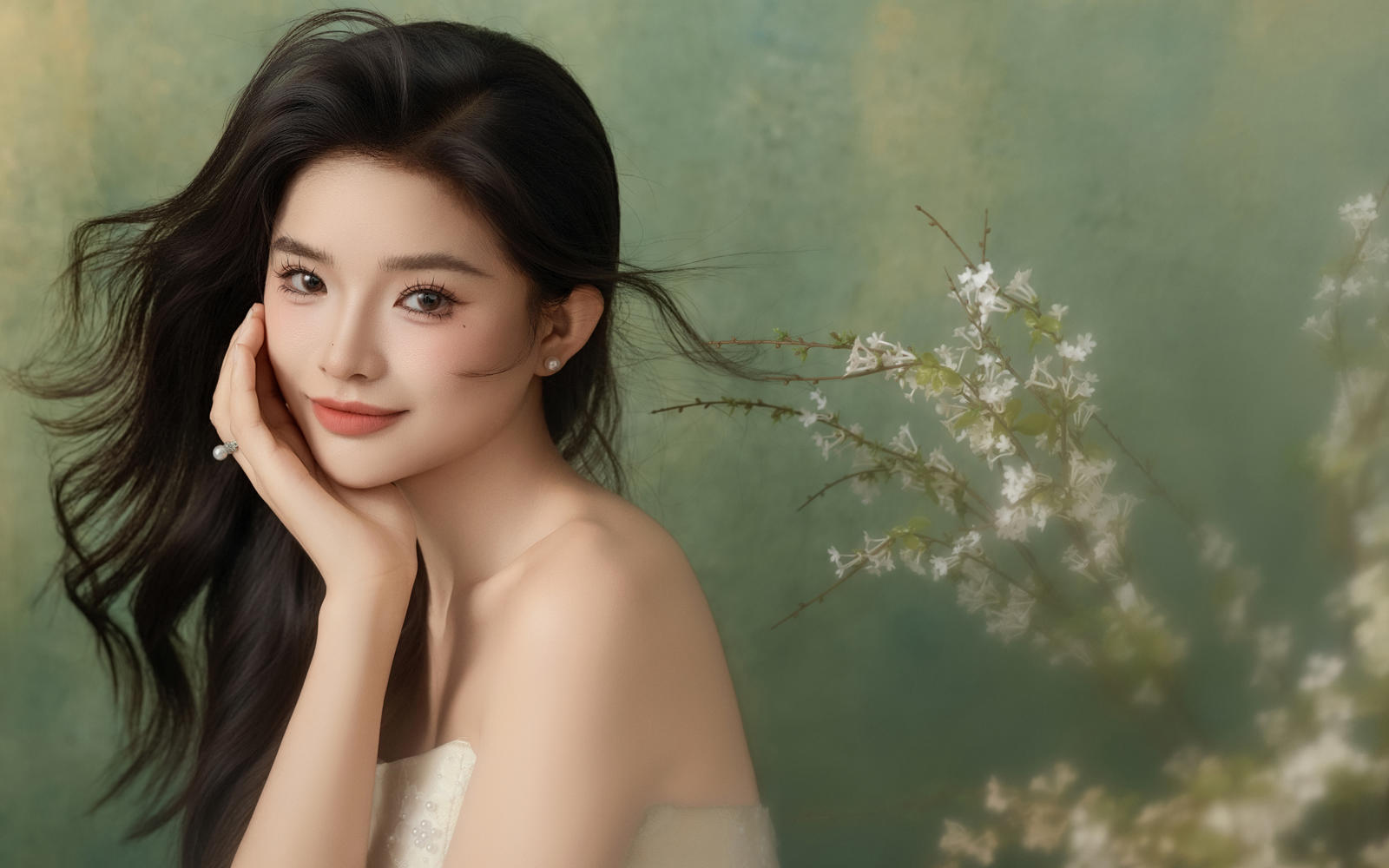 好喜欢我的大女主油画婚纱照
