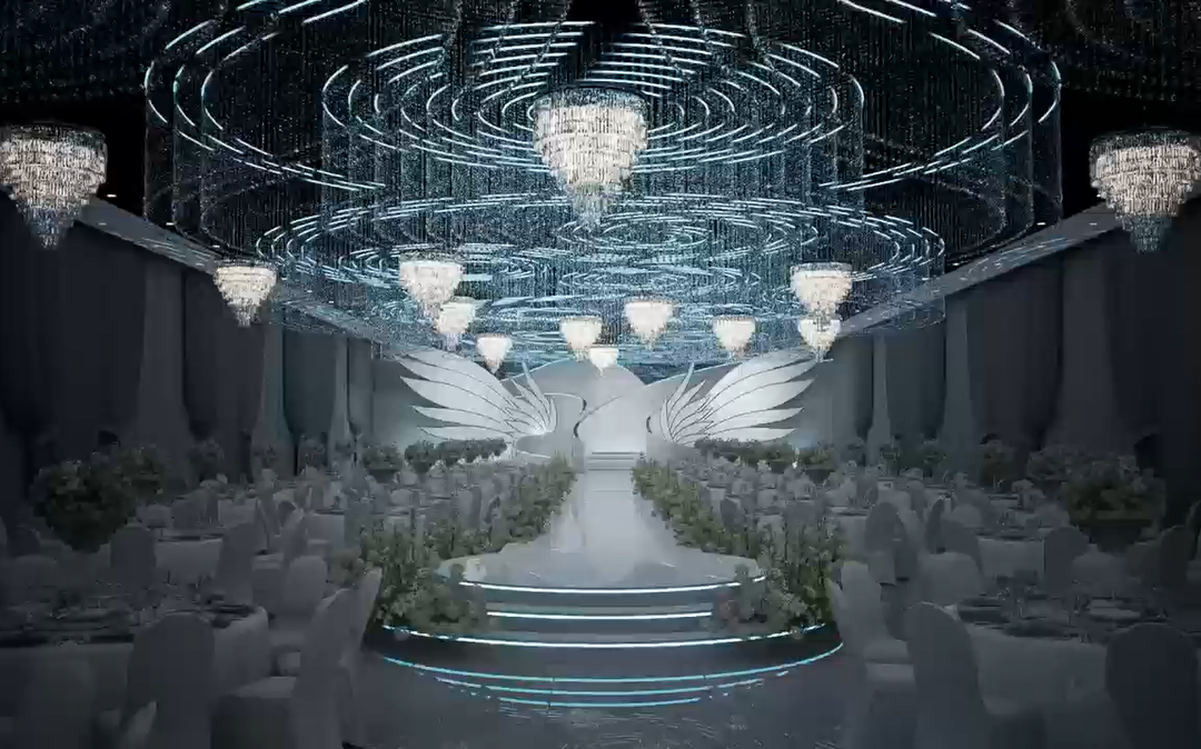 【雅安依百莲婚礼】室内主婚礼/水晶婚礼②/珍珠白