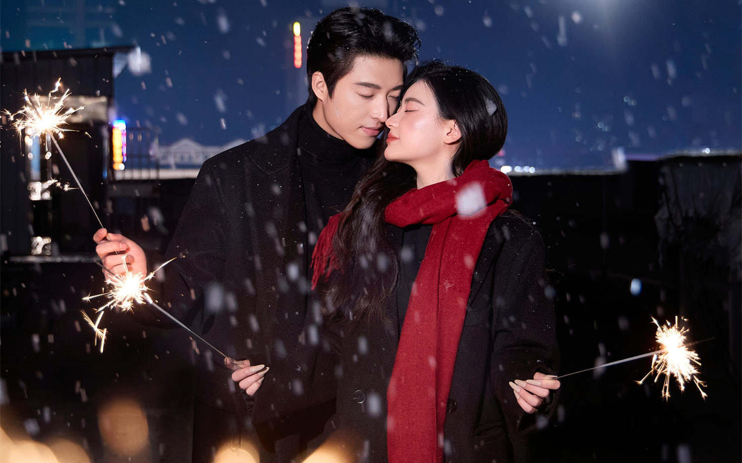 浪漫到失語的雪夜婚紗照??氛圍感爆棚??