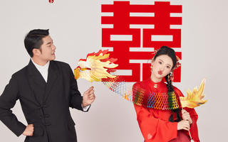 终于拍到全家人都喜欢的新中式“囍”嫁婚纱照