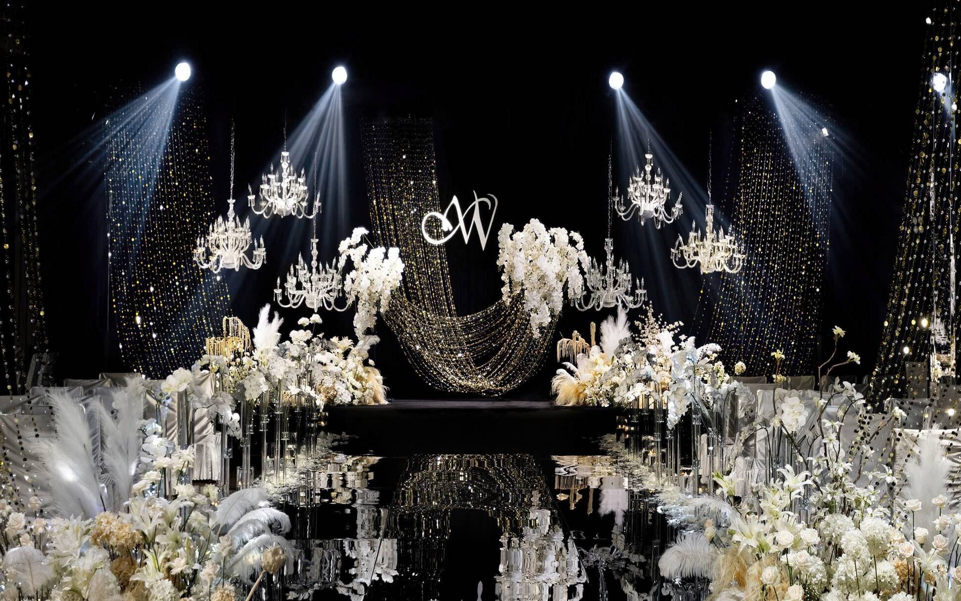 【缘梦阁】黑金亮片老钱风婚礼