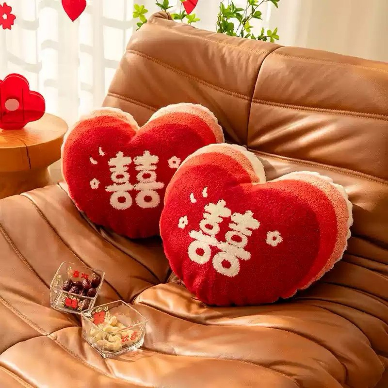 喜庆喜字沙发靠垫